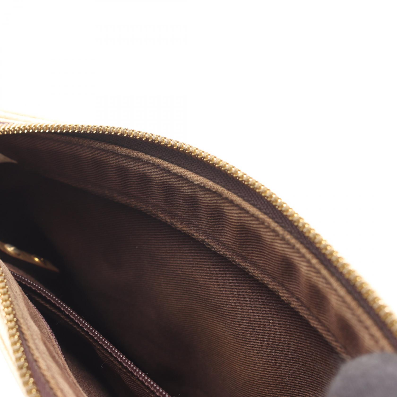 LOEWE Repeat anagram Shoulder Bag crossbody canvas leather White