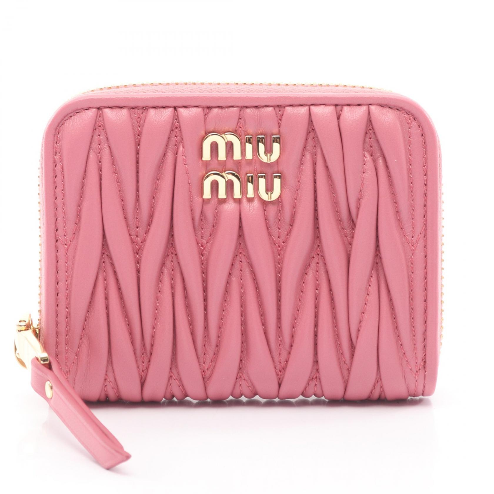 Miu Miu MATELASSE'MIU Coin purse Wallet 5MM268AFPPF0638 leather