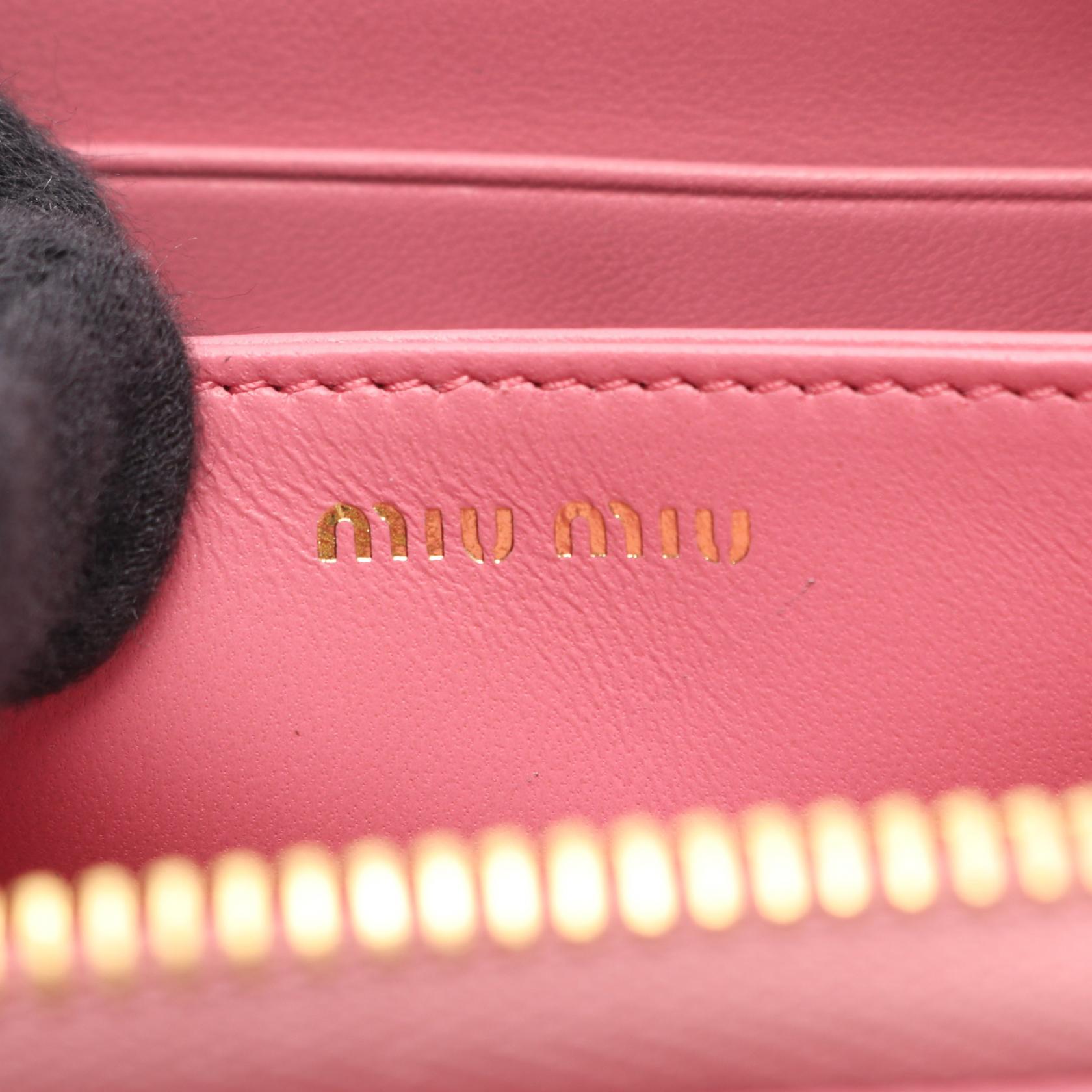 Miu Miu MATELASSE'MIU Coin purse Wallet 5MM268AFPPF0638 leather