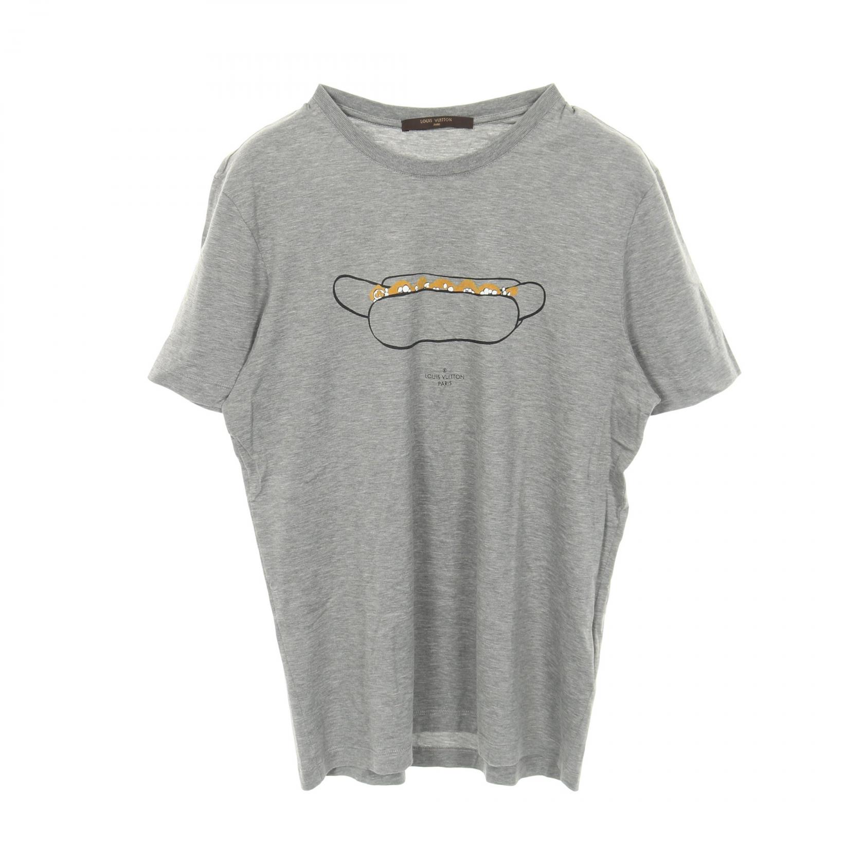 louis vuitton Tシャツ ロゴ プリント モノグラム グレー LOUIS VUITTON Short sleeve T-shirt #M RM141M H5JR14JEZ cotton Gray