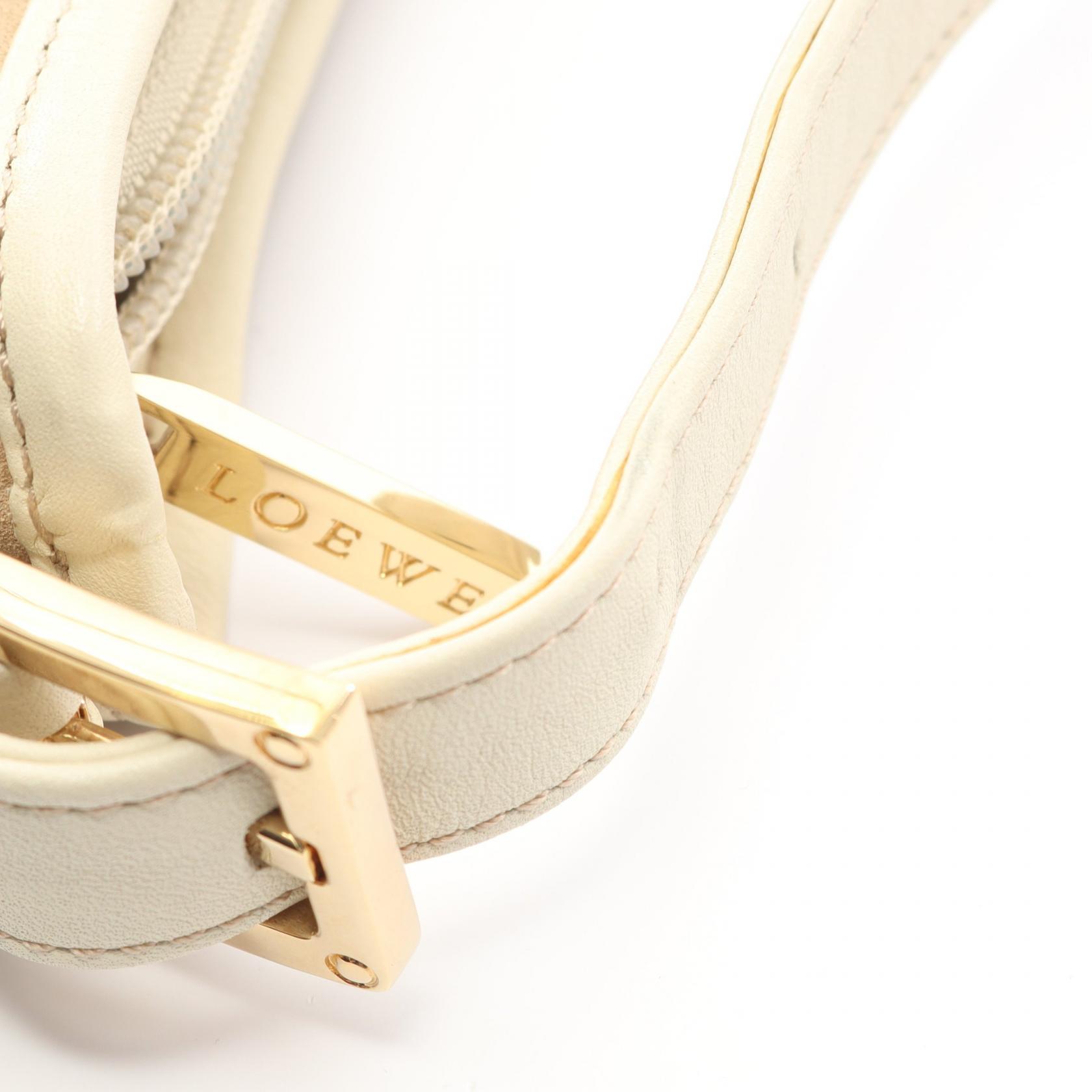 LOEWE anagram Shoulder Bag Suede leather Beige Used Women | eBay