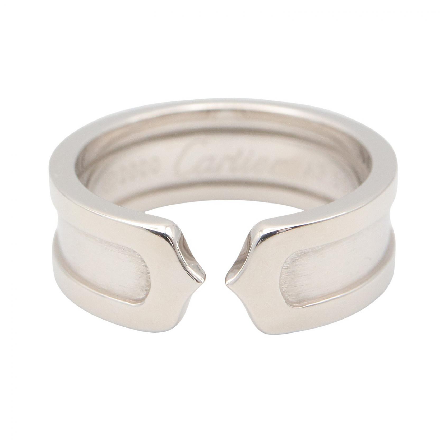 CARTIER C2 Ring 18KWG White Gold Used Unisex US size 5.5 #50 | eBay