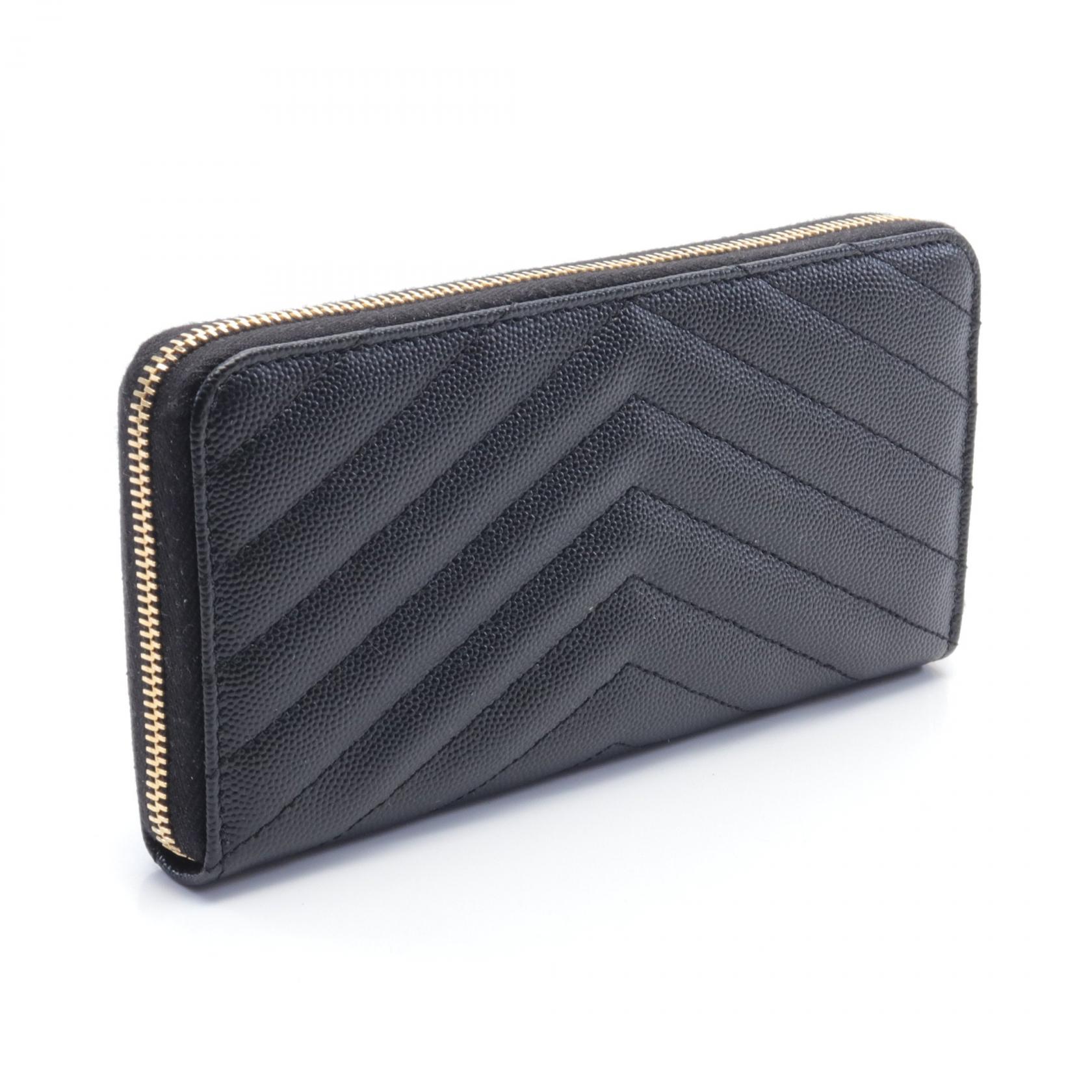 SAINT LAURENT PARIS Monogram long wallet 358094BOW011000 leather