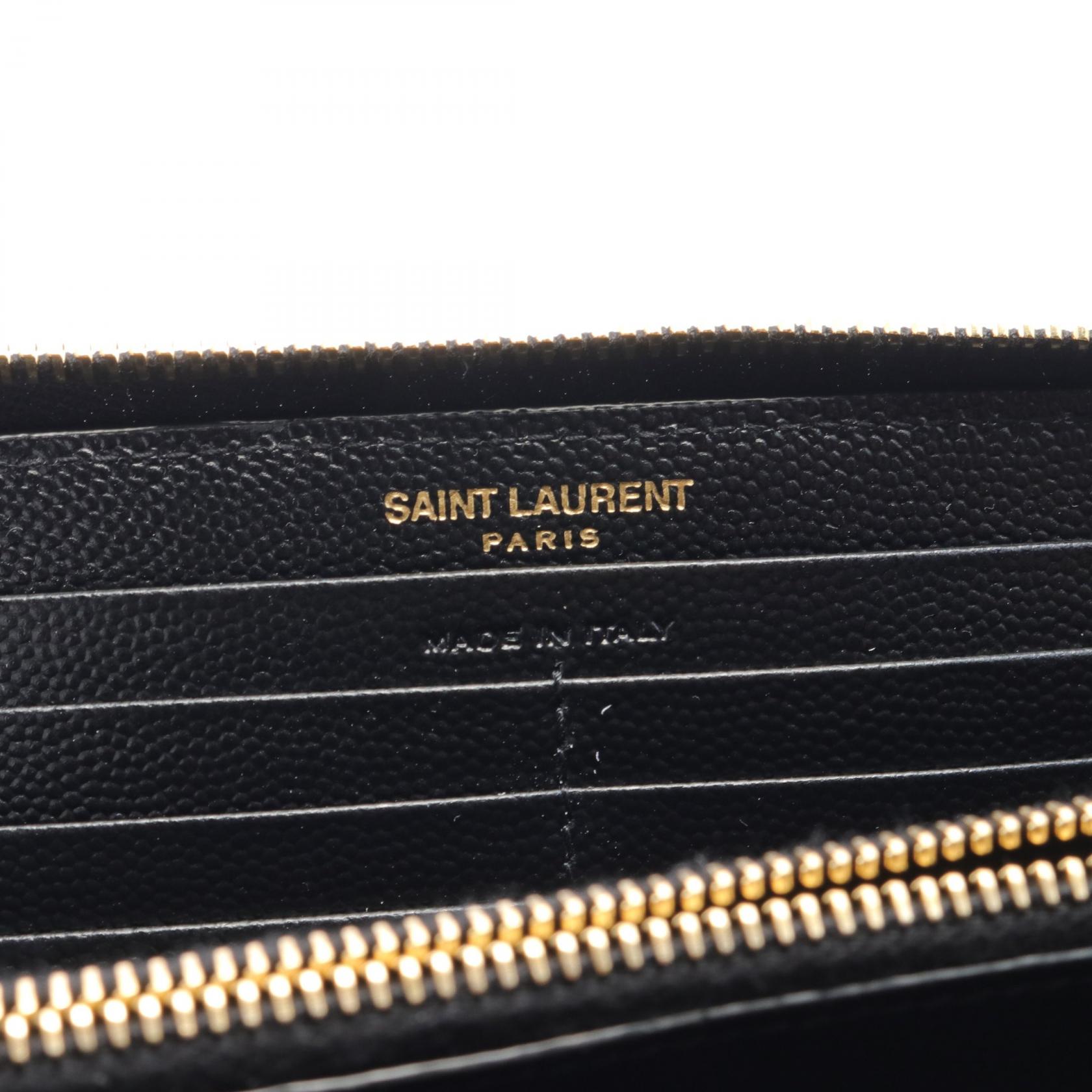 SAINT LAURENT PARIS Monogram long wallet 358094BOW011000 leather