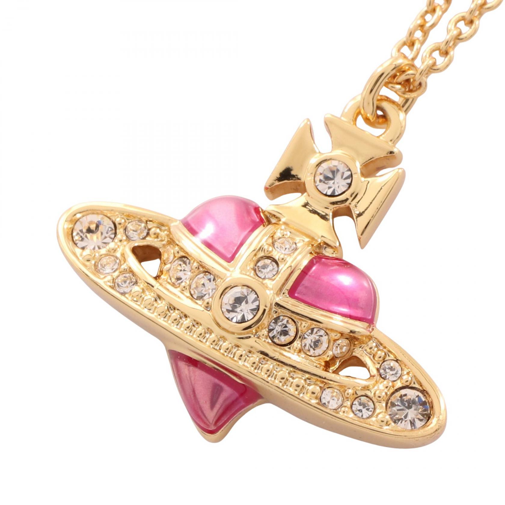 アクセサリー Vivienne Westwood Heart Orb Necklace Vivienne Westwood DIAMANTE HEART Orb Necklace Pendant GP