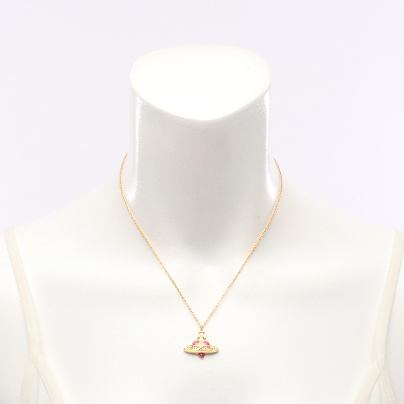 Vivienne Westwood DIAMANTE HEART Orb Necklace Pendant GP