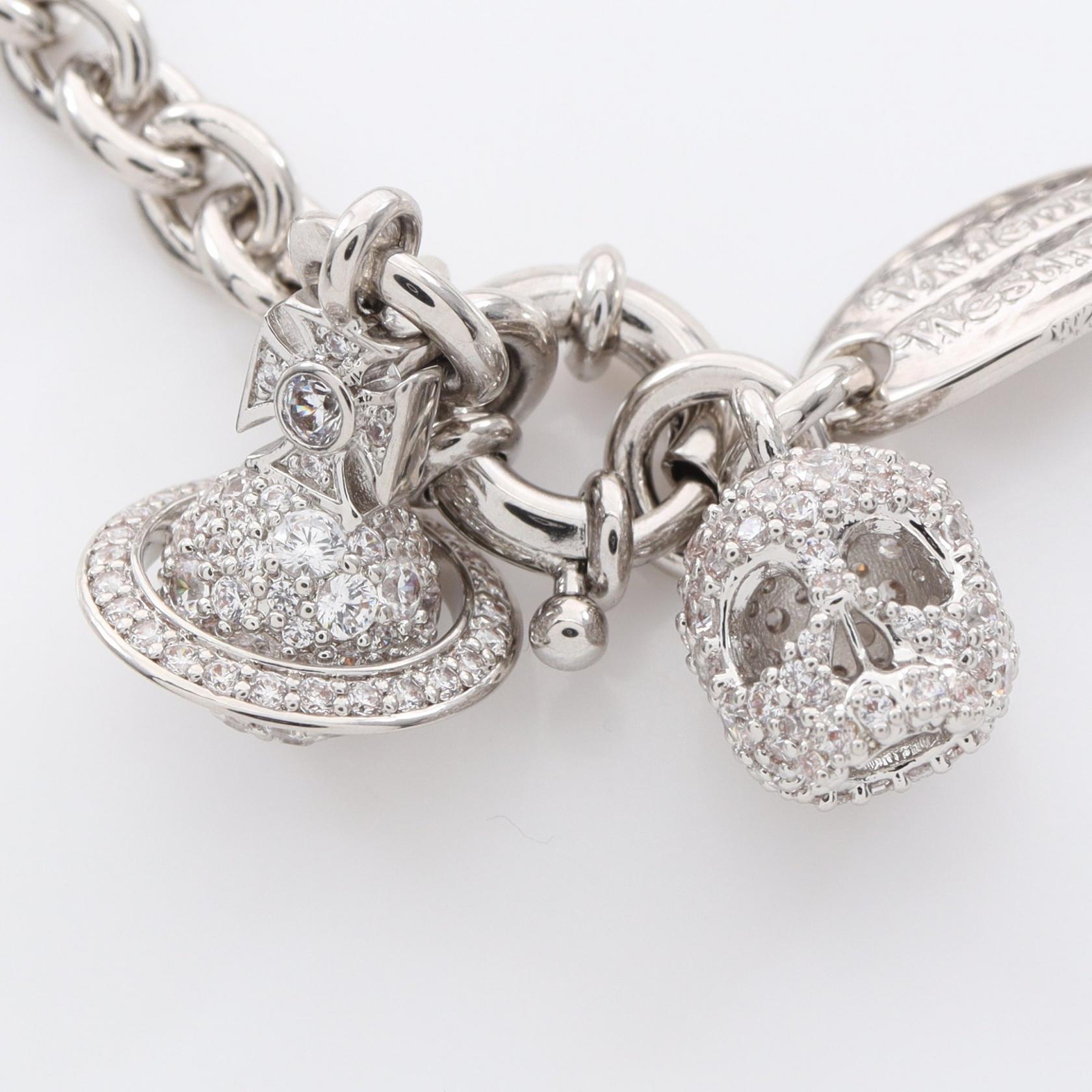 Vivienne Westwood CIRCE Bracelet 6102025B/02P102 SS Rhinestone NEW