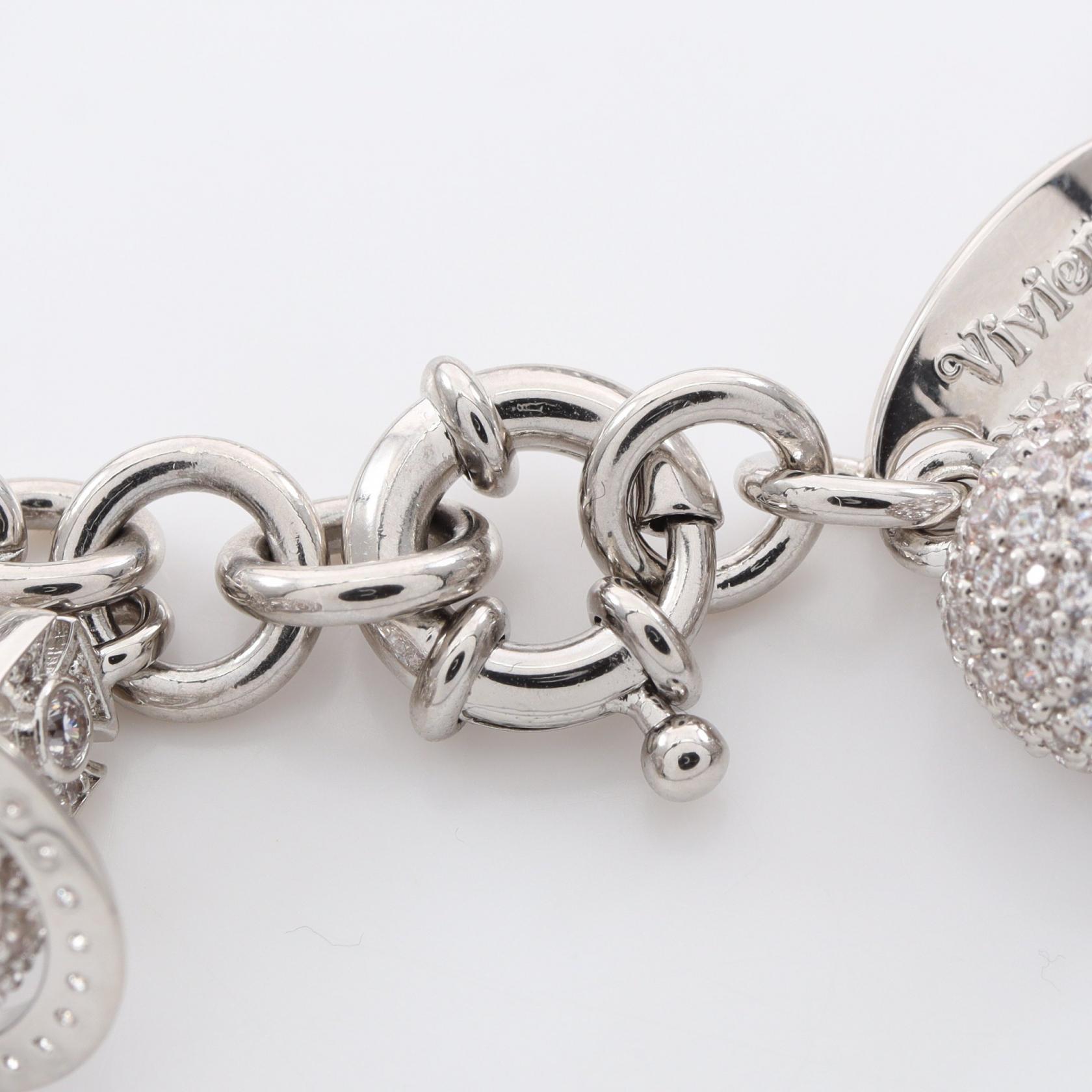 Vivienne Westwood CIRCE Bracelet 6102025B/02P102 SS Rhinestone NEW