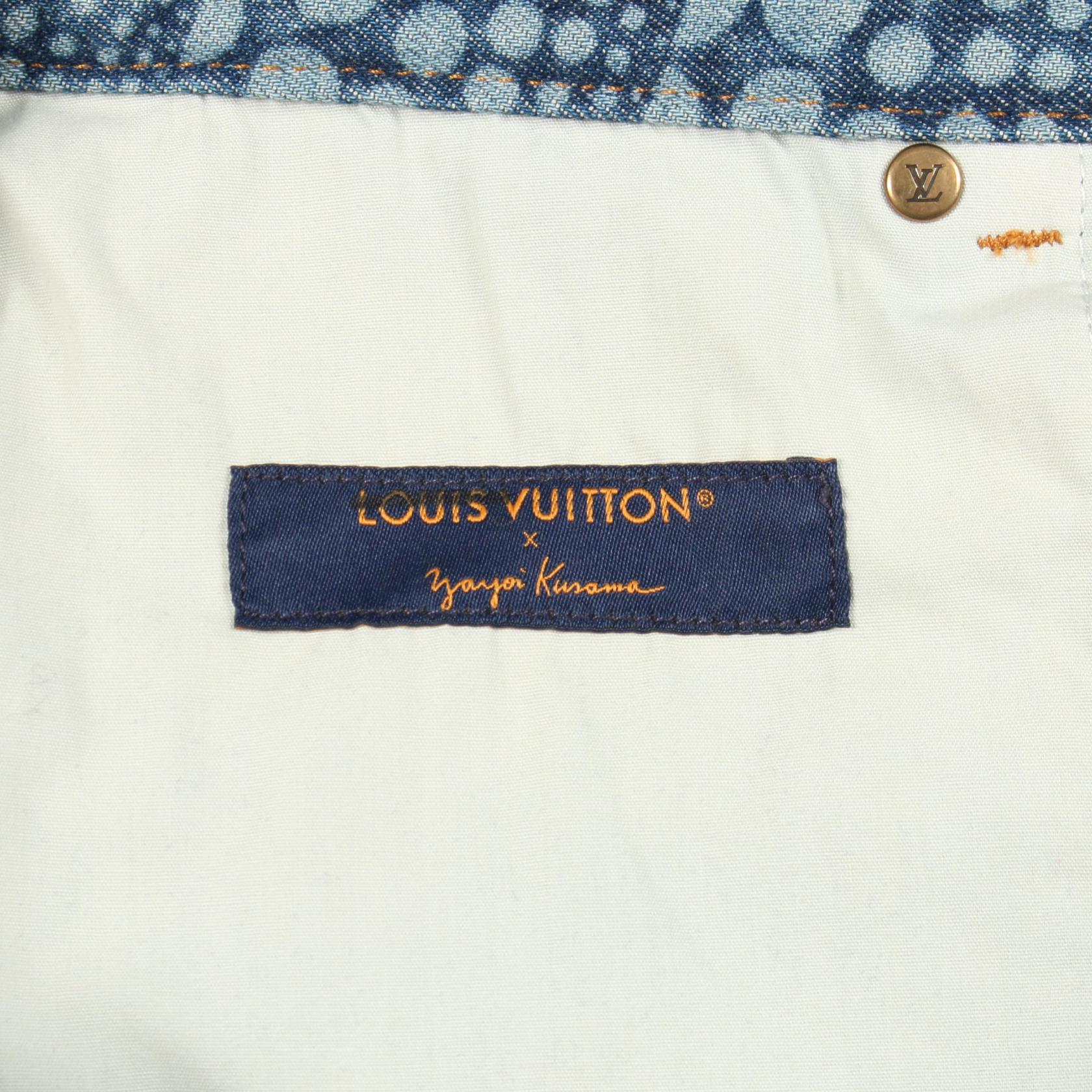 LOUIS VUITTON LV x YK Allover Pumpkin Denim pants cotton Blue #32