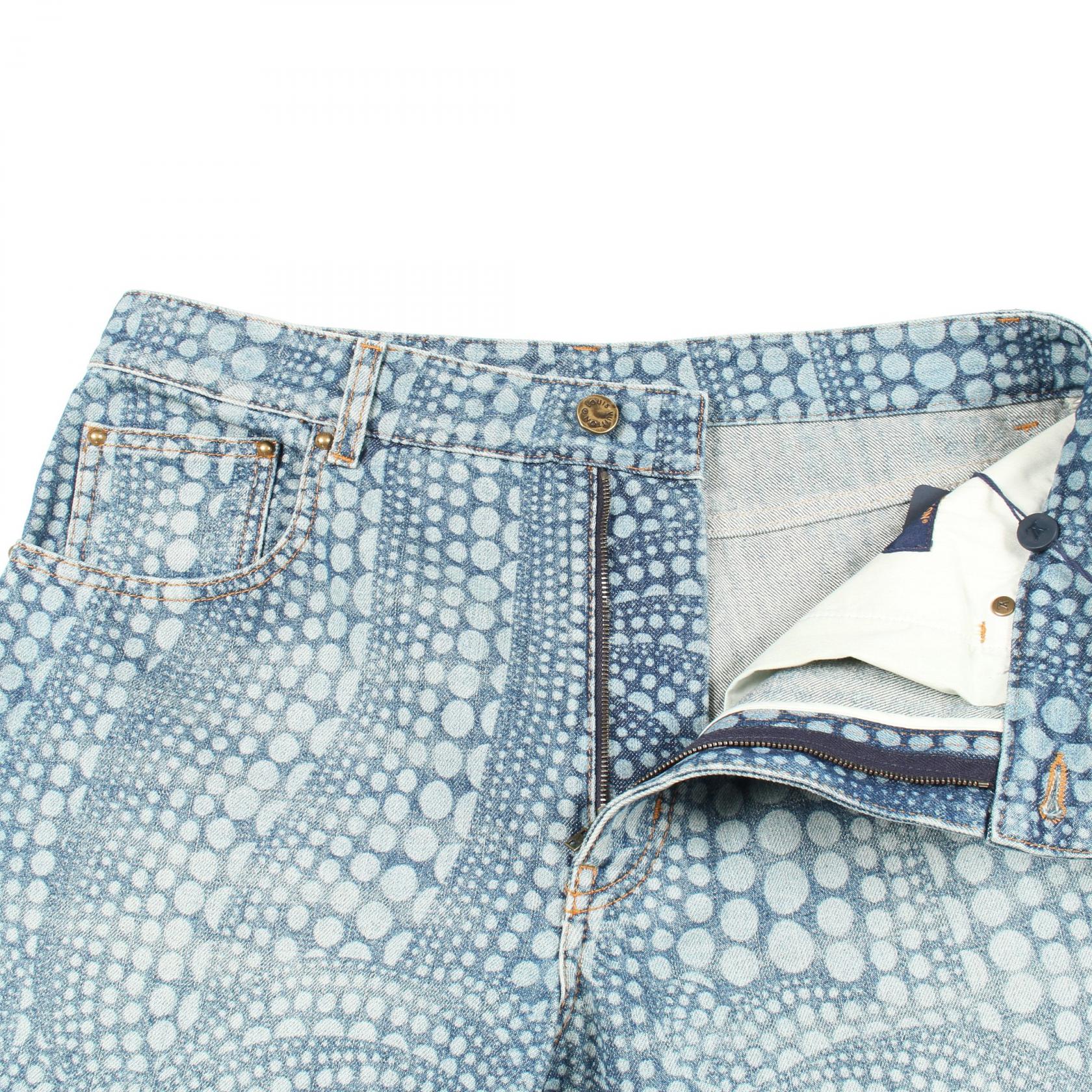LOUIS VUITTON LV x YK Allover Pumpkin Denim pants cotton Blue #32