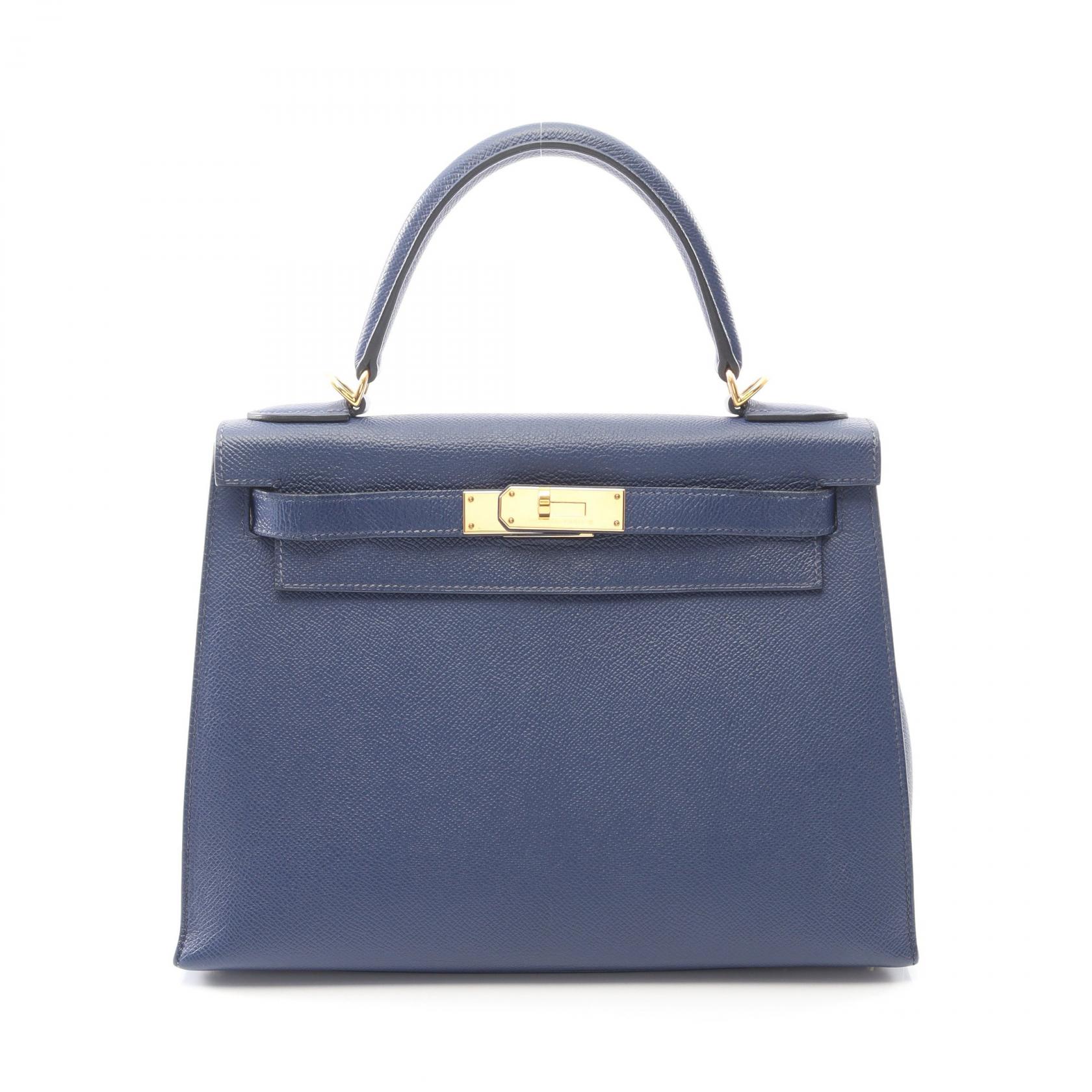 エルメス Kelly 28 Blue Encre ブルーアンクル ヴォーエプソン ゴールド金具 Z刻印（2021年製造）