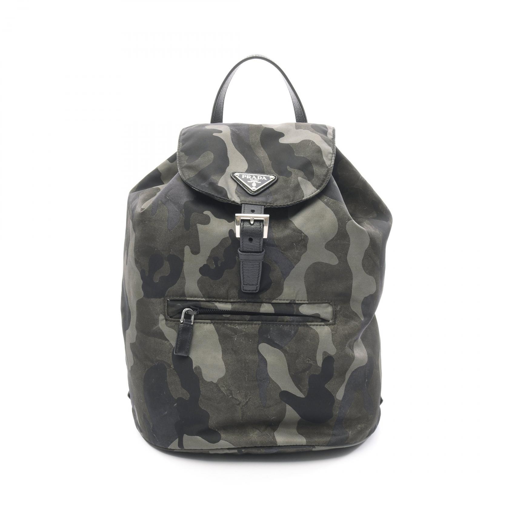 【激レア】PRADA ビジネスバッグ サフィアーノレザー 三角ロゴ グリーン PRADA Triangle Logo Backpack Nylon Saffiano leather Green