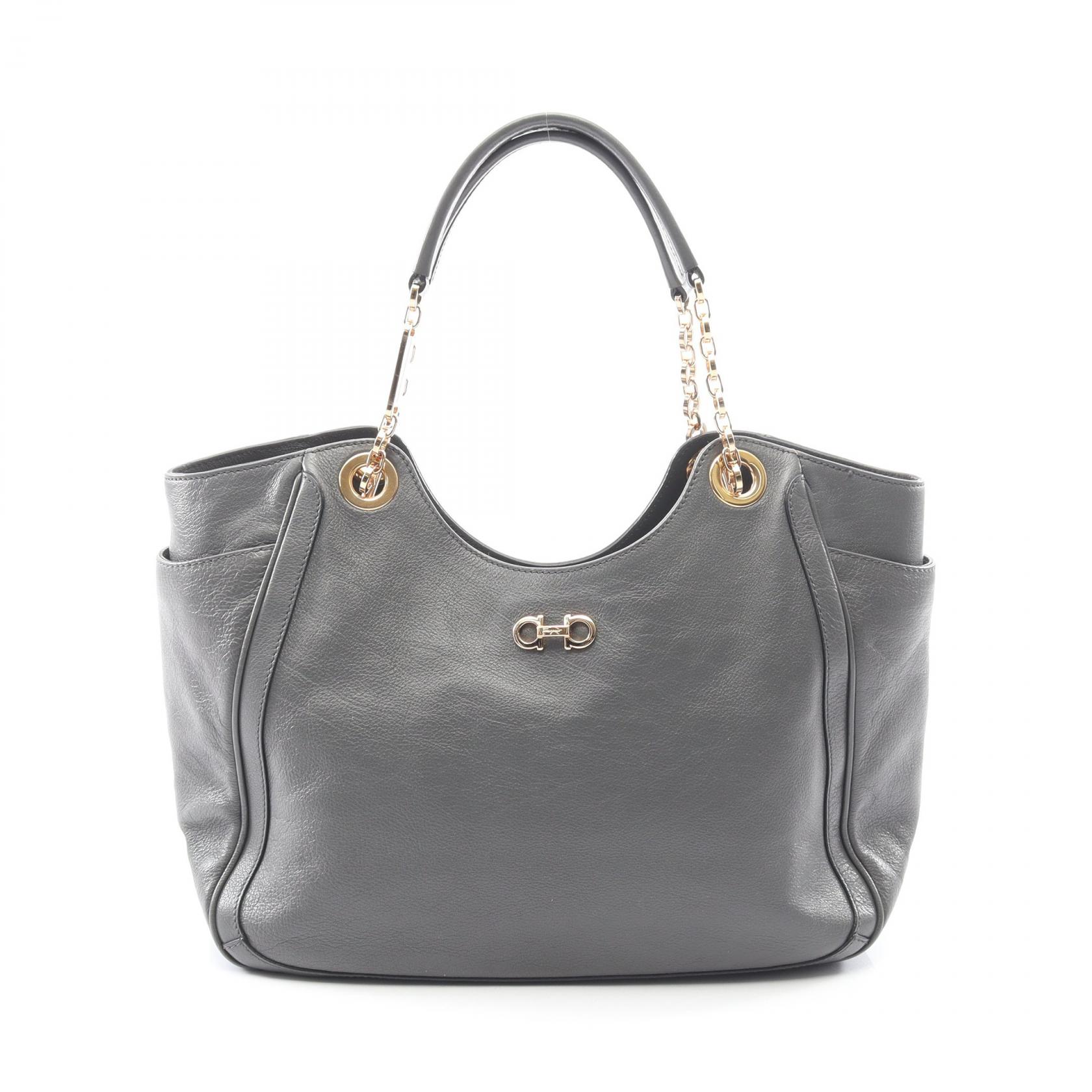 Salvatore Ferragamo Double Gancini chain Tote Bag 21 B974 leather