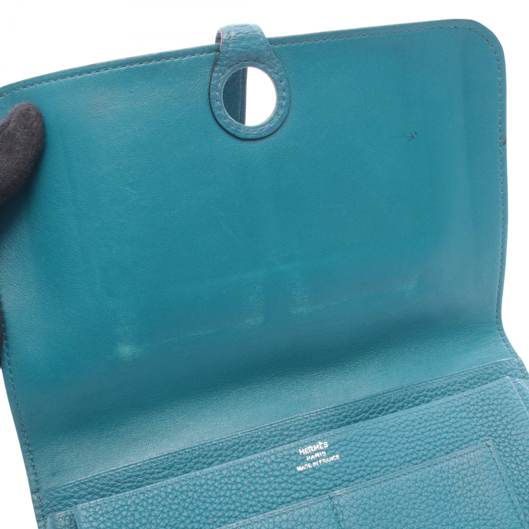HERMES Dogon Duo GM Bifold purse wallet A Taurillon Clemence