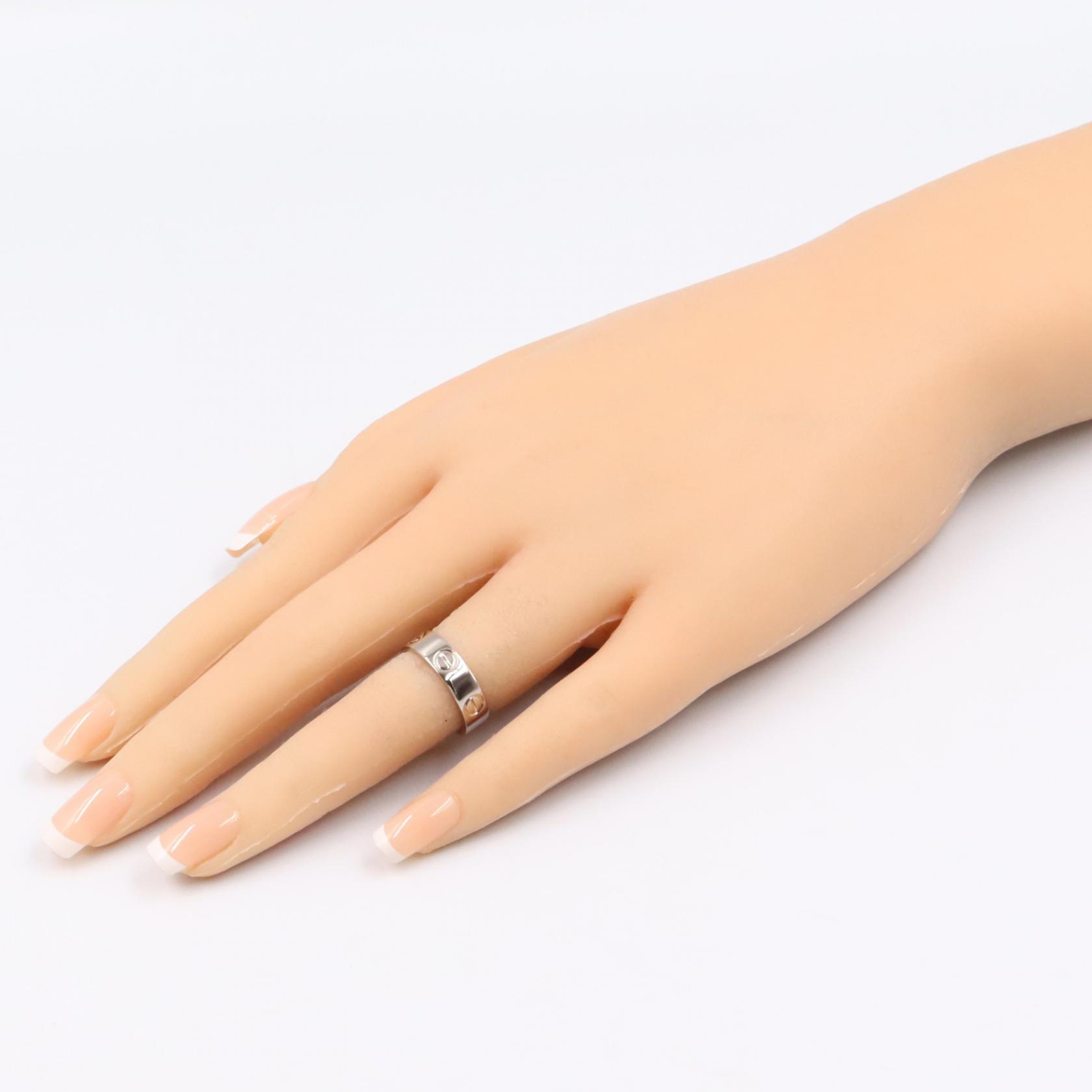 CARTIER Love Ring 18KWG White Gold Used Women US size #4.5 #48 | eBay