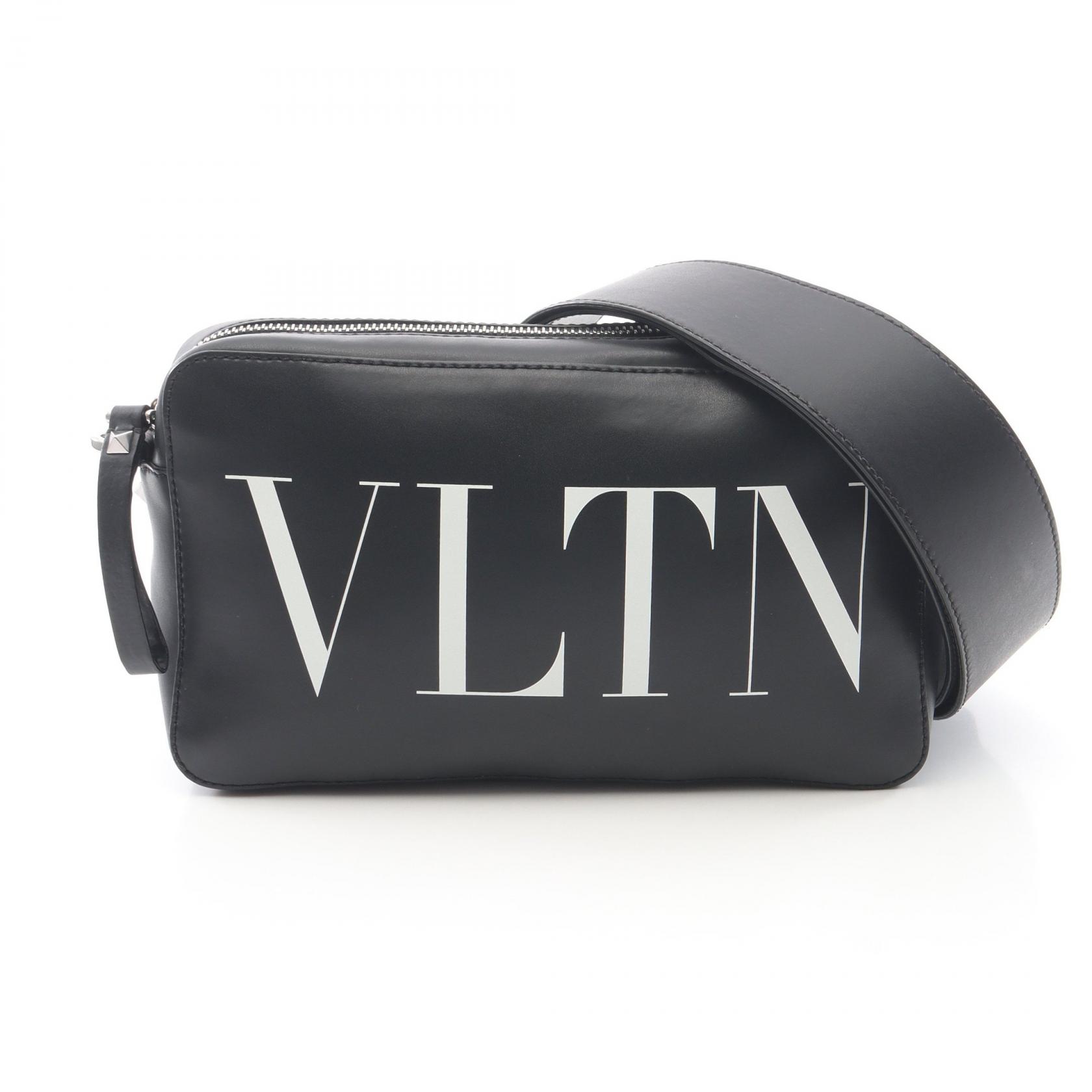 Valentino Garavani VLTN logo Shoulder crossbody Bag leather Black 