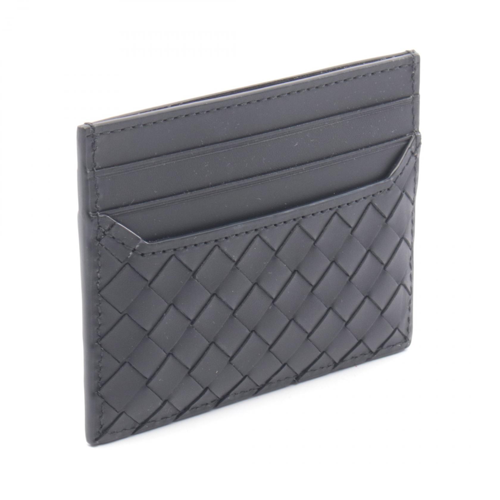 Bottega Veneta ダークグレー　ケース BOTTEGA VENETA Intrecciato Card Case 817397V4LQ18803 leather Black