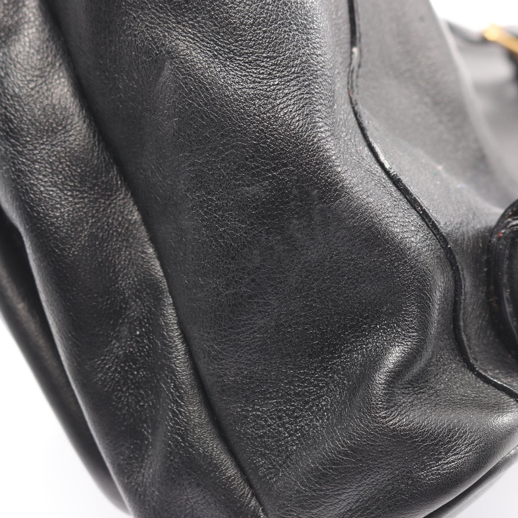 GUCCI Bamboo Rucksack Backpack bag 003 2058 0016 leather Black