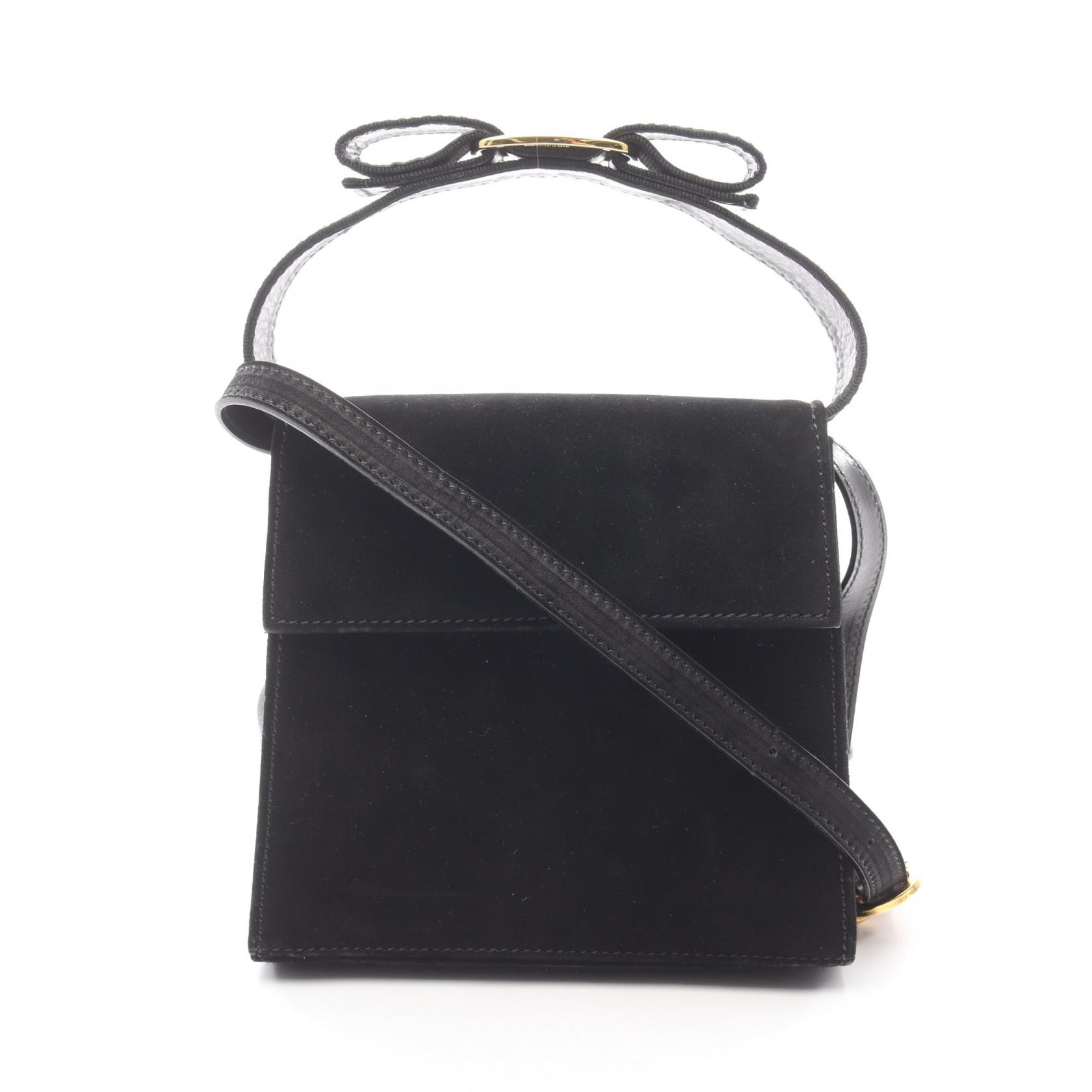 Salvatore Ferragamo ベロア ショルダーバッグ Salvatore Ferragamo Vara Ribbon shoulder crossbody Handbag 21 3104