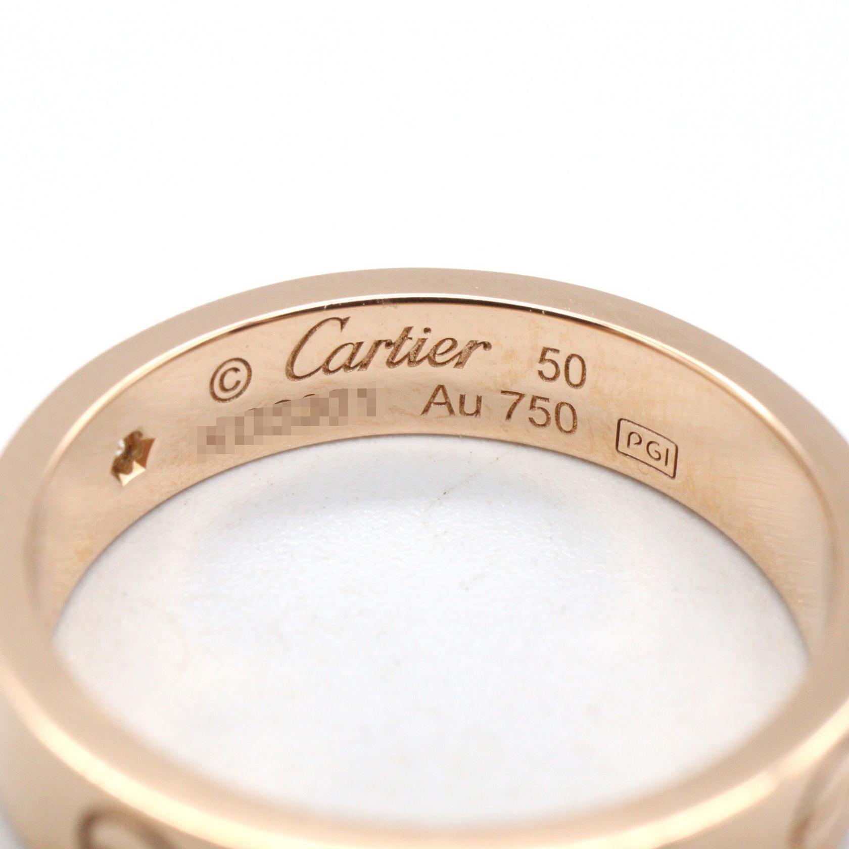 CARTIER Mini Love 1P Diamod Ring 18KPG Pink Rose Gold Used women
