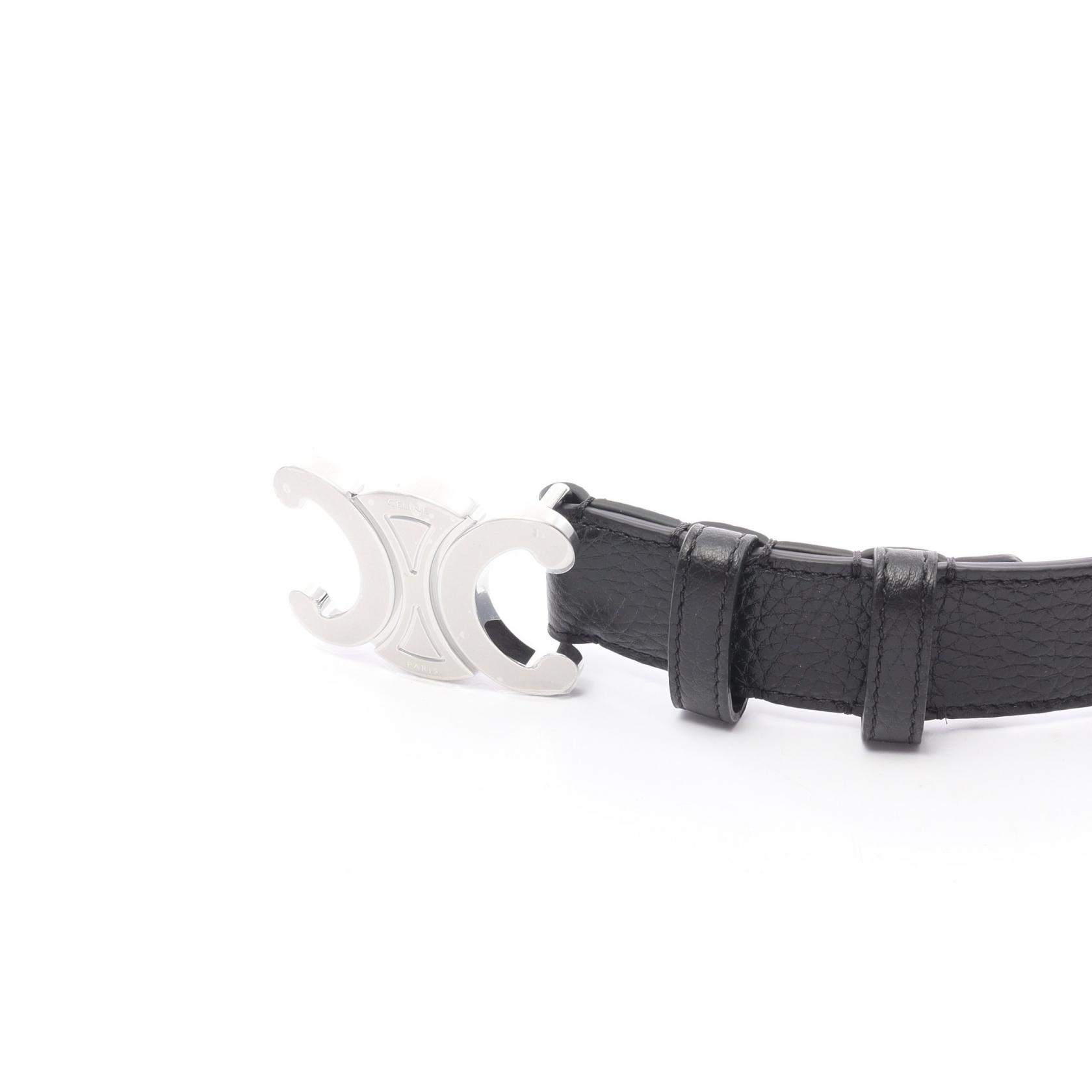 CELINE Triomphe Large 30mm belt 45BIE3AUY38SI90 leather  display picture 3