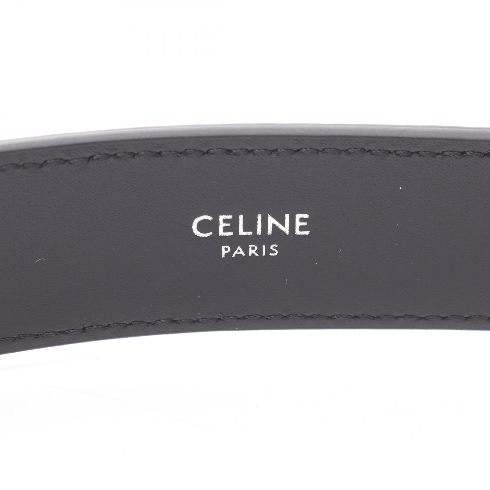 Celine Belt Triomphe Large Black Leather 45AK93A01-38SI_3_SUM23_M.jpg main image 2