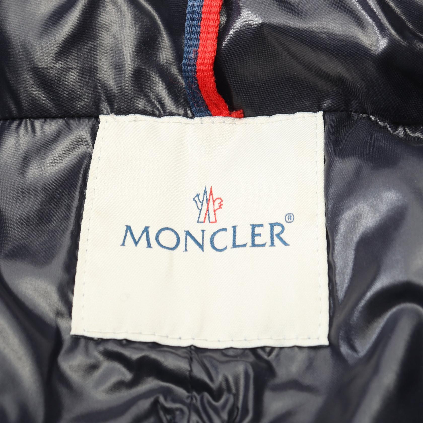 MONCLER BERRIAT Down Jacket Coat 40304 Nylon Navy Used mens size I