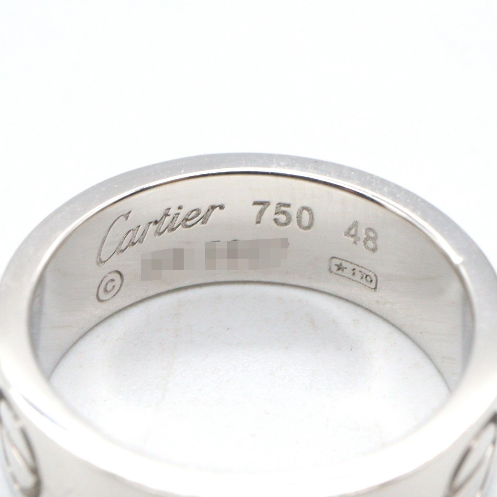 CARTIER Love Ring 18KWG White Gold Used unisex US size 4.25 #48 | eBay
