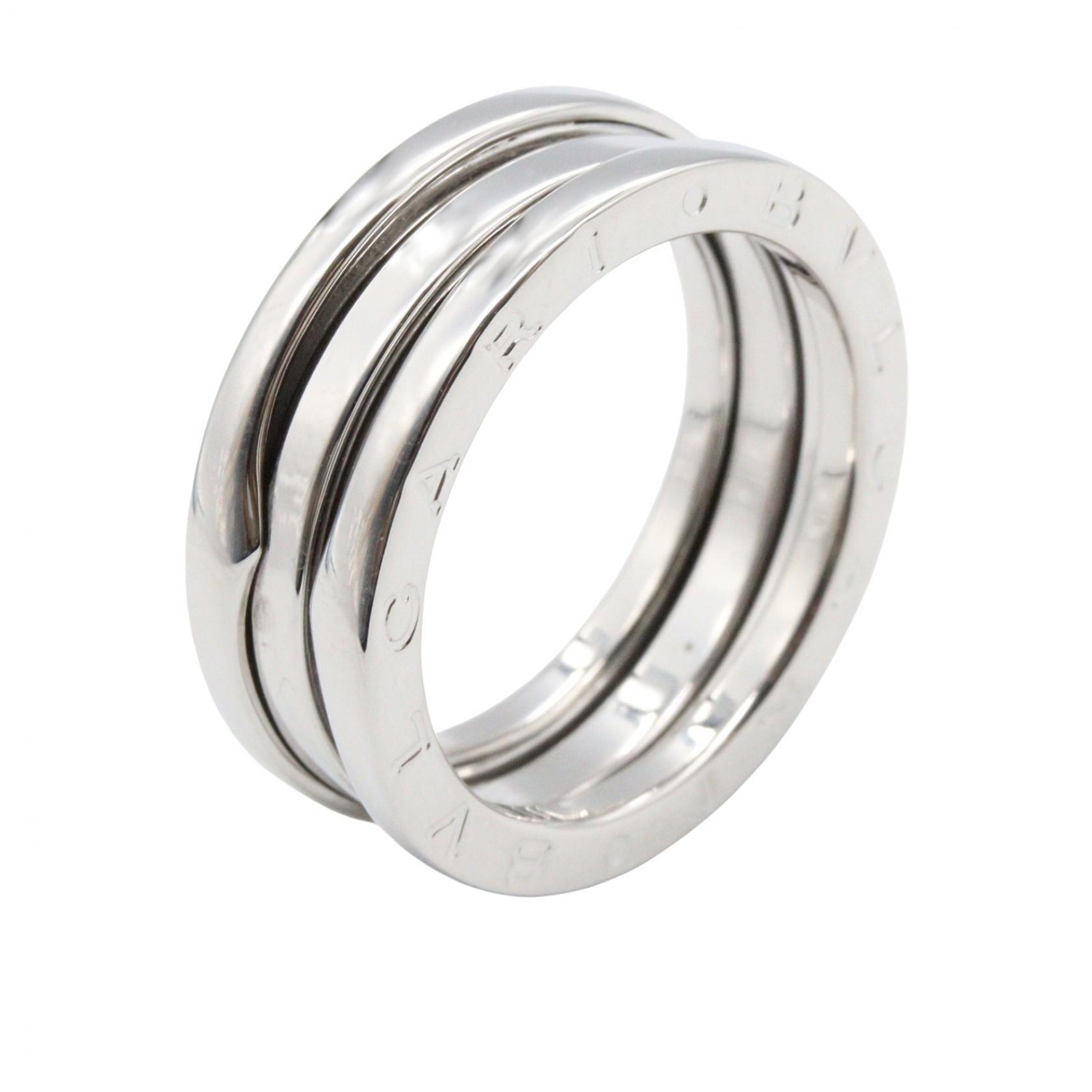 BVLGARI B-zero1 3 Bands Ring 18KWG White Gold Used Women US size