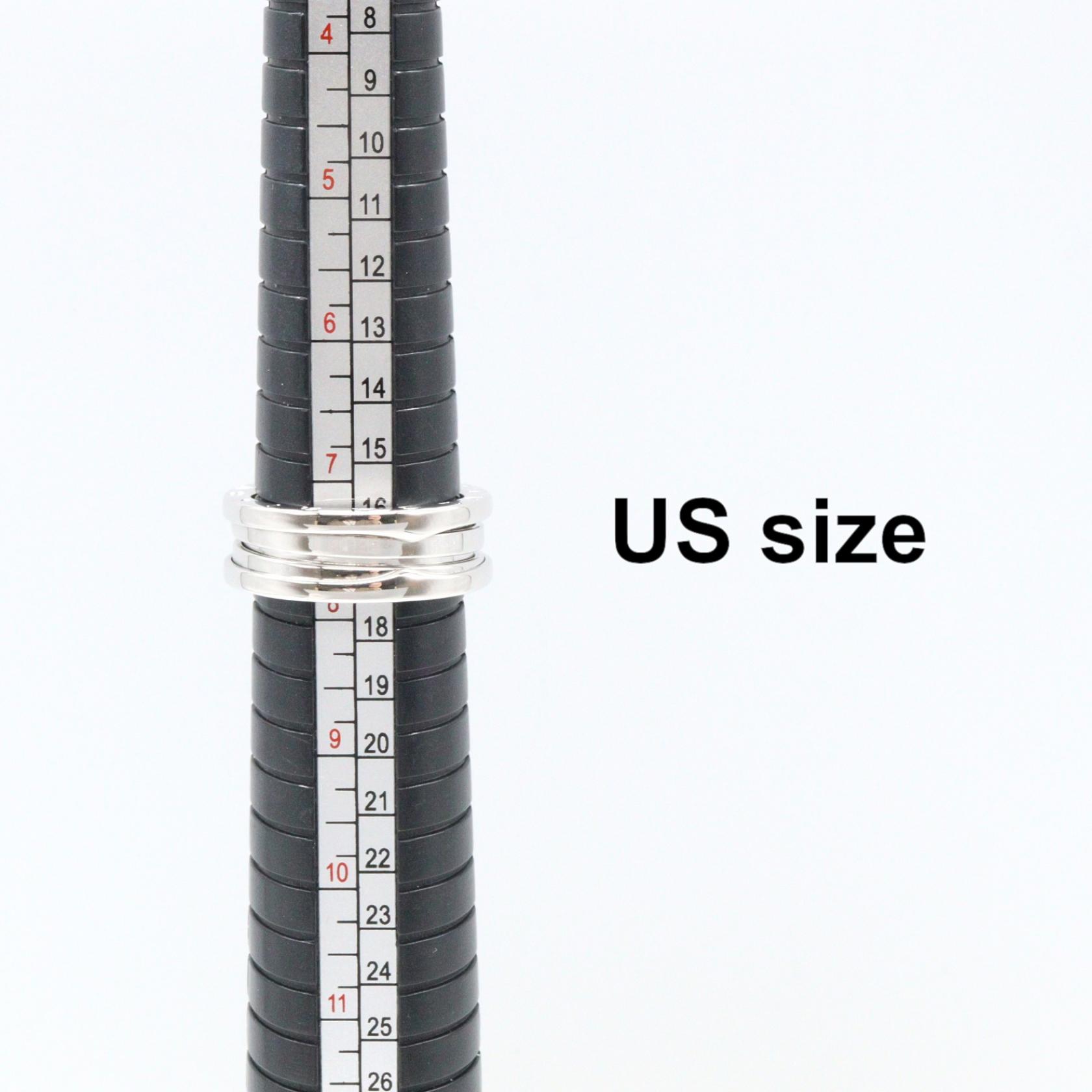 BVLGARI B-zero1 3 Bands Ring 18KWG White Gold Used Women US size