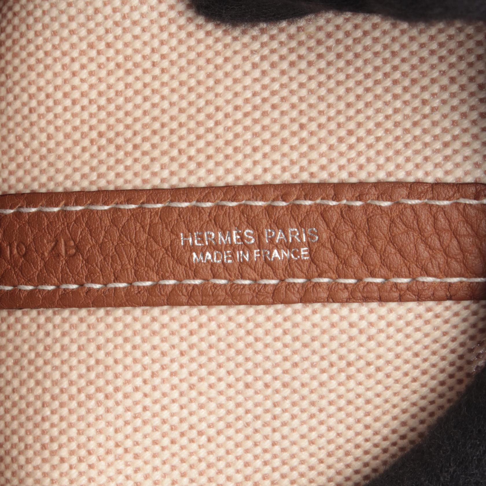 HERMES Garden party TGM Tote shoulder Bag Toile H Negonda Ecru