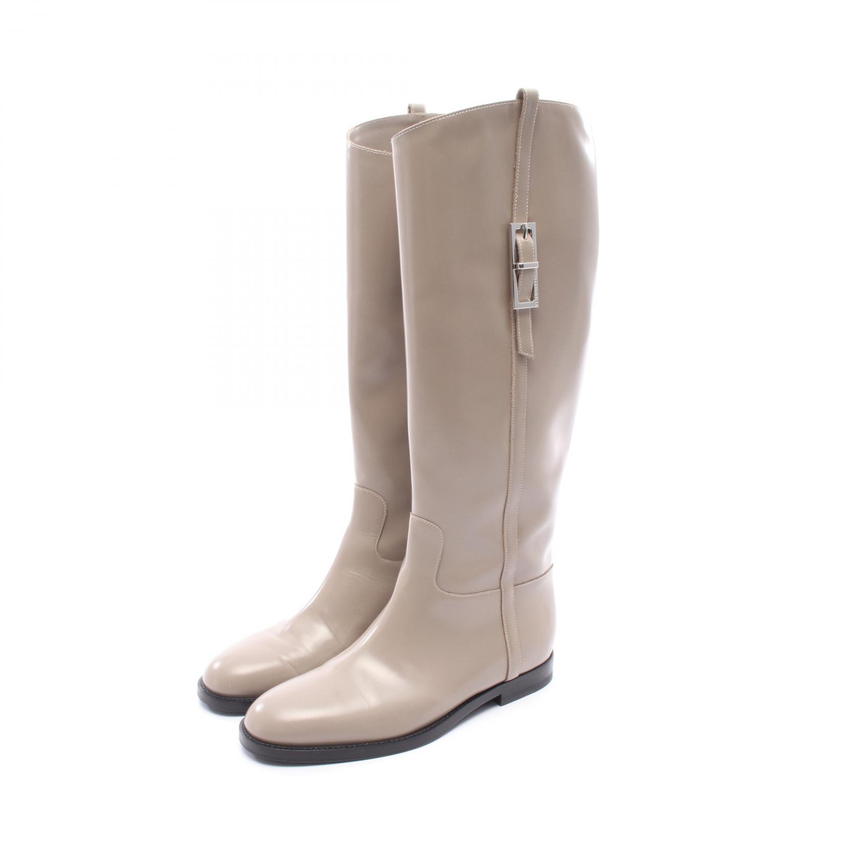 Sergio Rossi SR NORA Long Boots leather Beige Used Women #37 | eBay