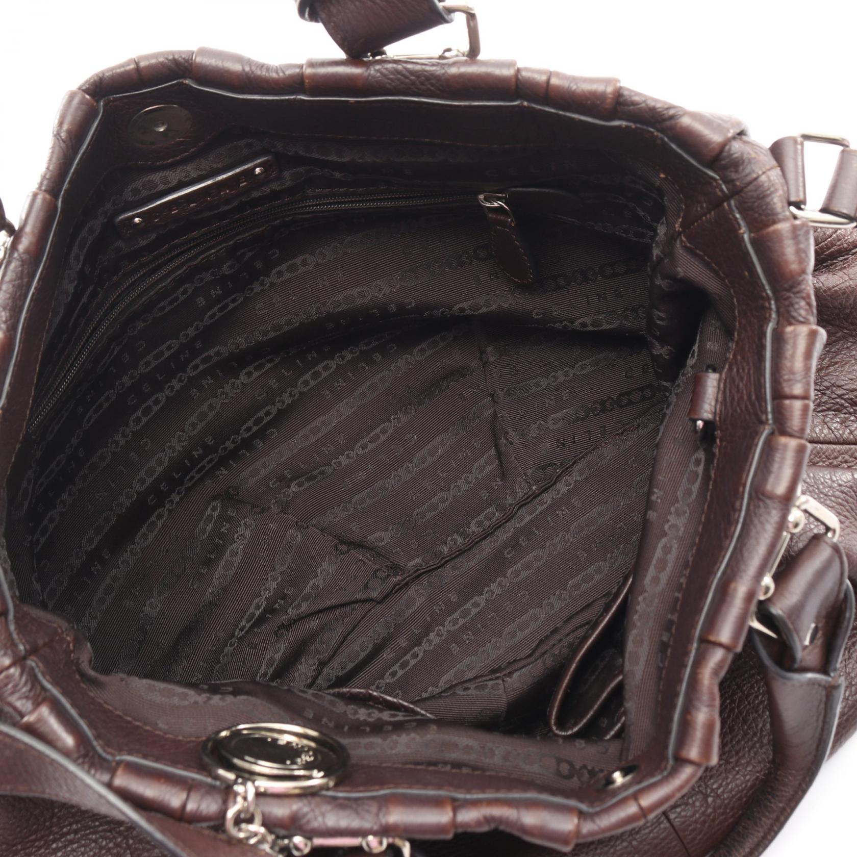 CELINE Pillow Small Shoulder Handbag leather Brown Used Women | eBay