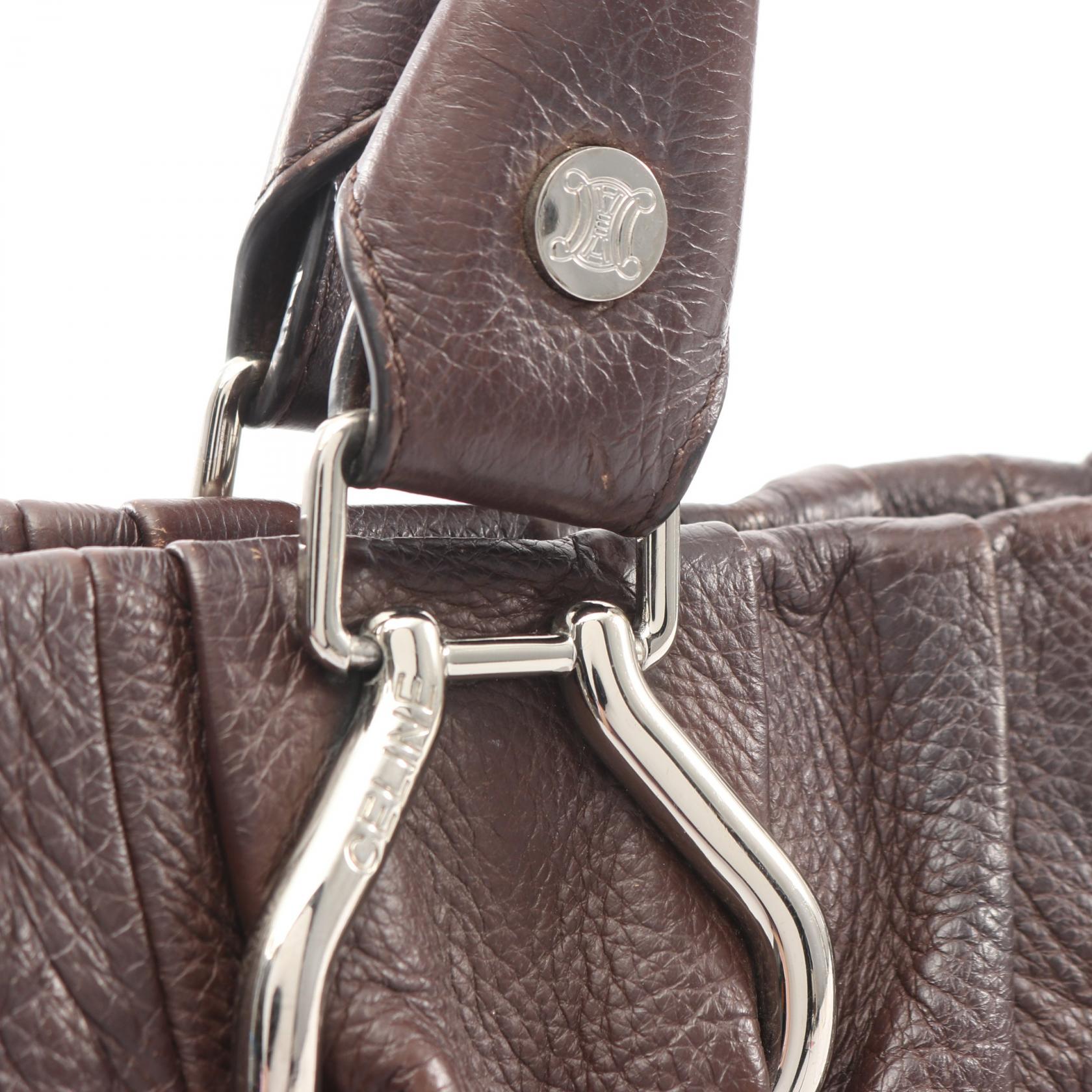 CELINE Pillow Small Shoulder Handbag leather Brown Used Women | eBay