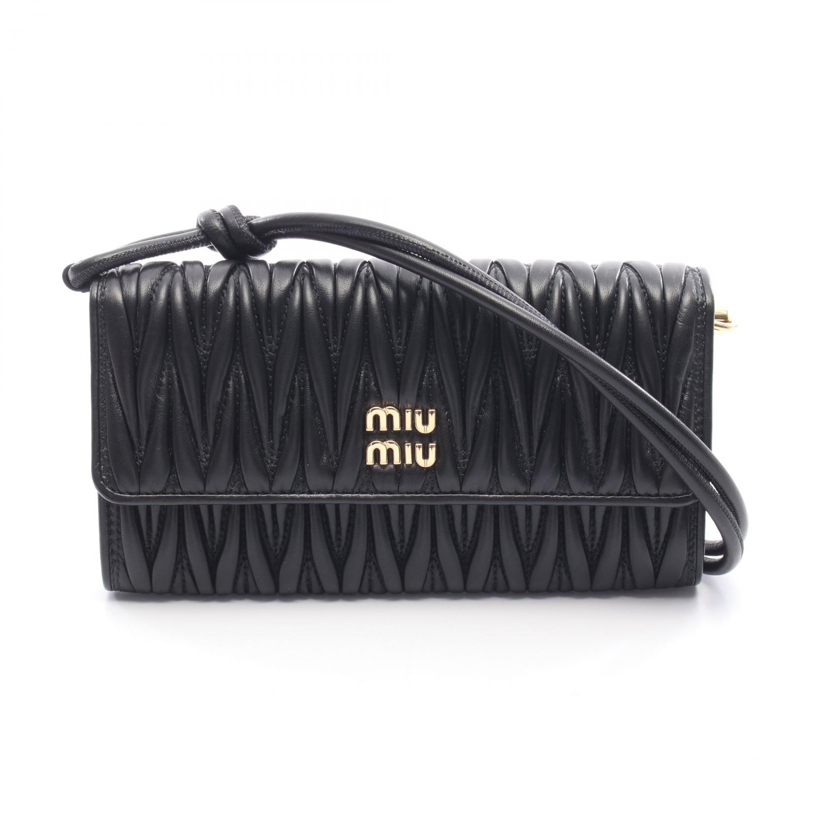 Miu Miu Materasse Shoulder Bag 5MT025AFPPF0002 leather Black NEW
