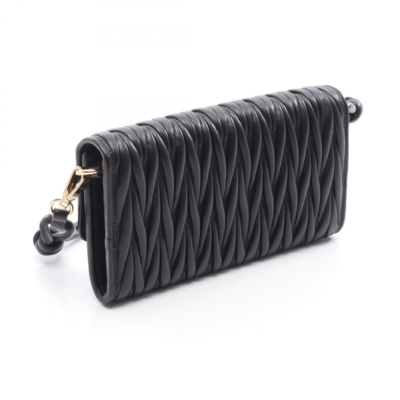 Miu Miu Materasse Shoulder Bag 5MT025AFPPF0002 leather Black NEW