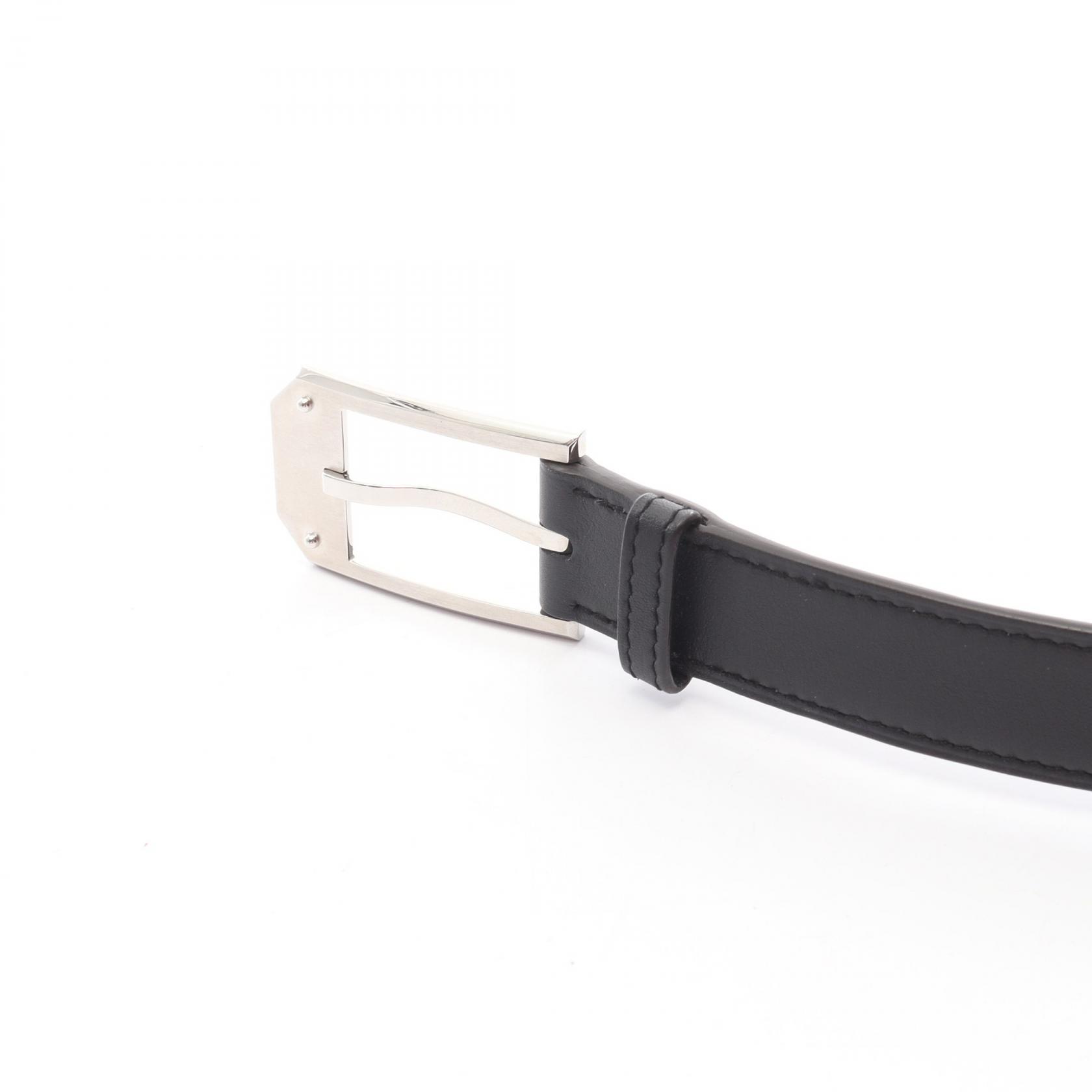HERMES Andy 26 Belt H010739 leather Black SHW Used mens B | eBay