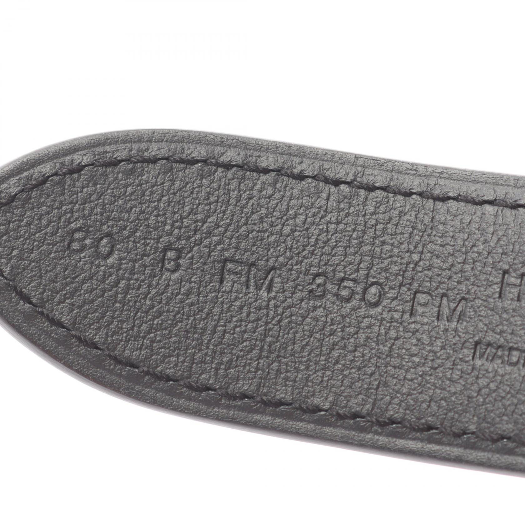 HERMES Andy 26 Belt H010739 leather Black SHW Used mens B | eBay
