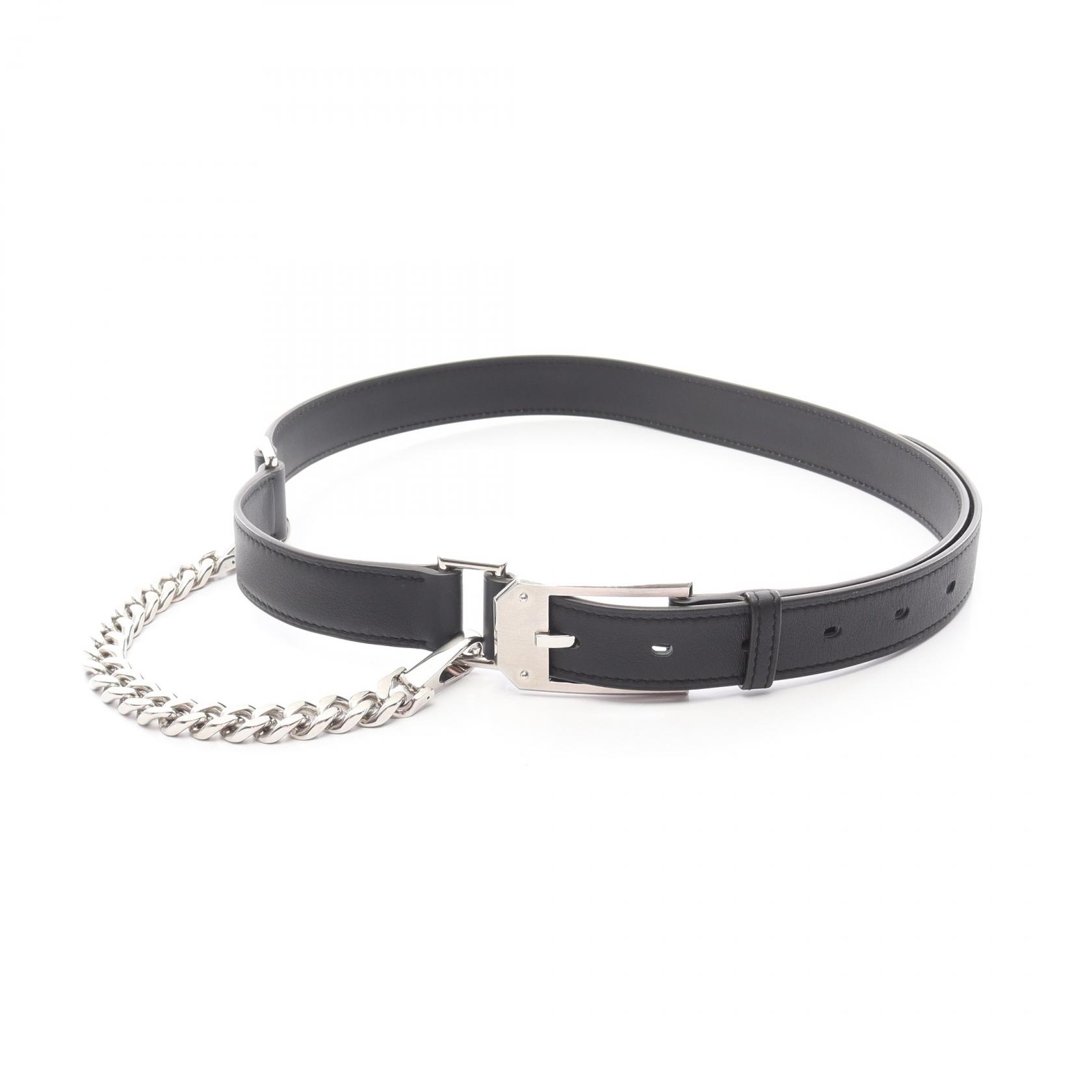 HERMES Andy 26 Belt H010739 leather Black SHW Used mens B | eBay