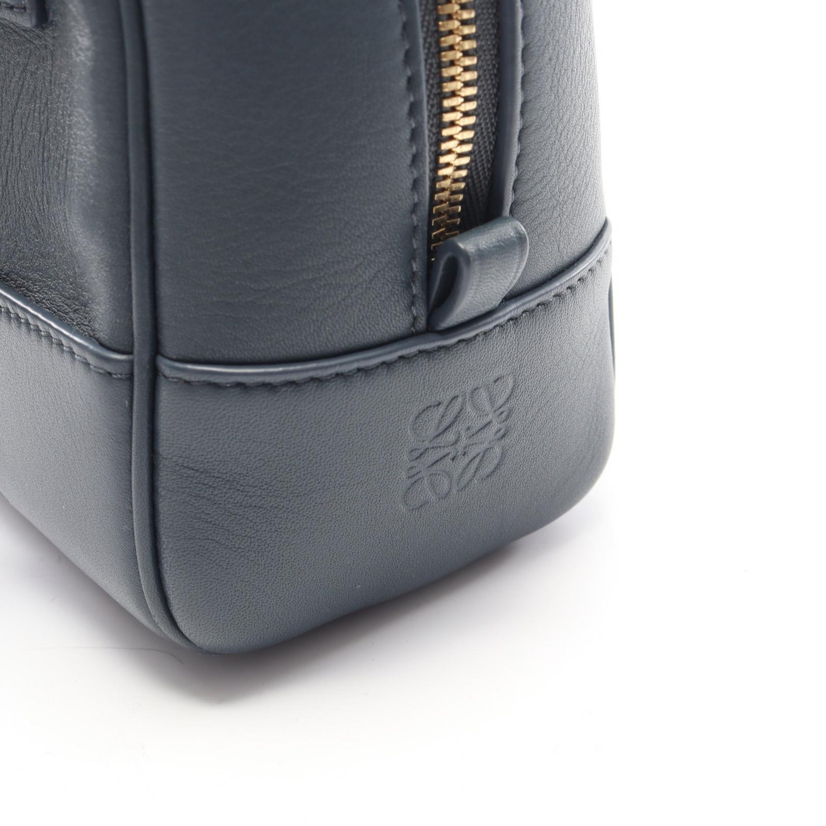 LOEWE Amazona 16 Square Crossbody Shoulder Handbag leather Blue