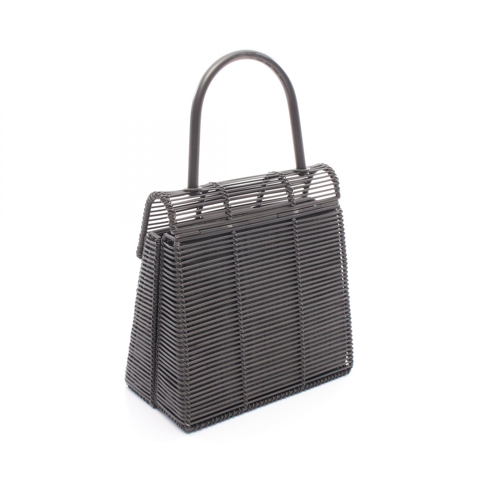 Salvatore Ferragamo Gancini Handbag 21 8840/90 metal Black Used 
