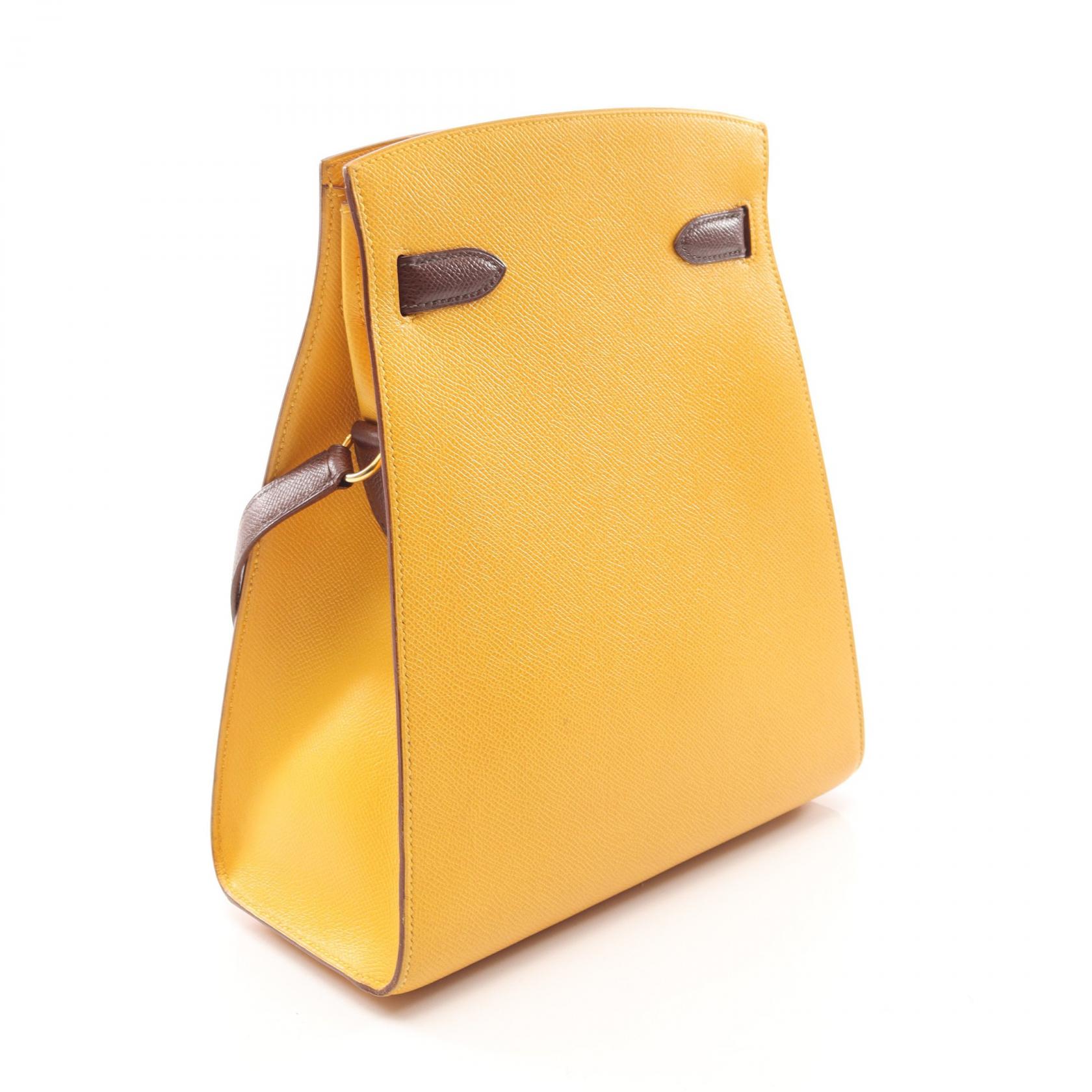 HERMES Kelly Sports MM Shoulder Crossbody Bag Courchevel leather