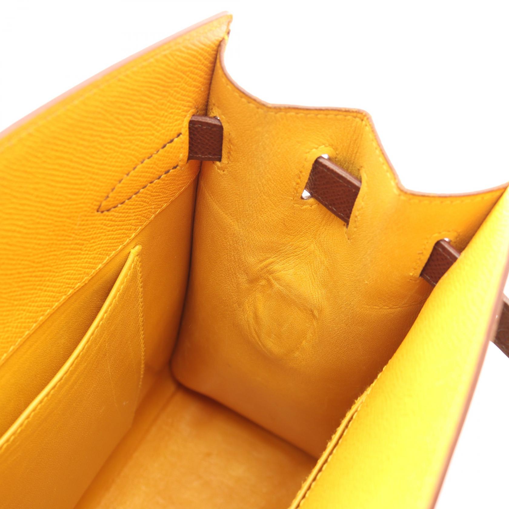 HERMES Kelly Sports MM Shoulder Crossbody Bag Courchevel leather