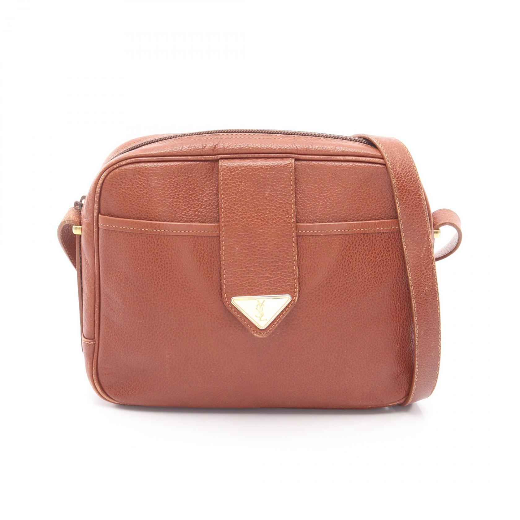 SAINT LAURENT PARIS ショルダーバッグ エディ期 SAINT LAURENT PARIS Crossbody Shoulder Bag leather Brown Used