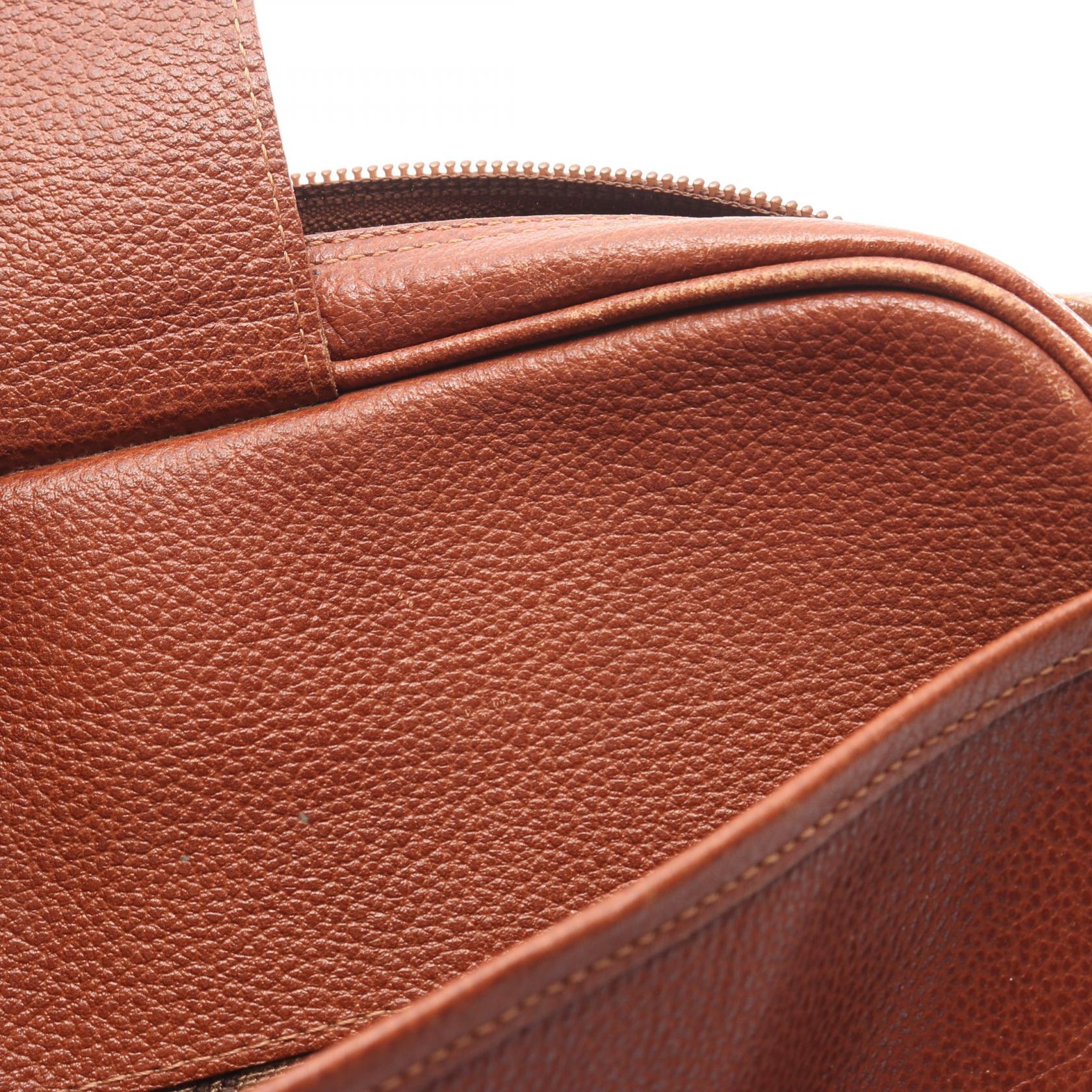 SAINT LAURENT PARIS Crossbody Shoulder Bag leather Brown Used