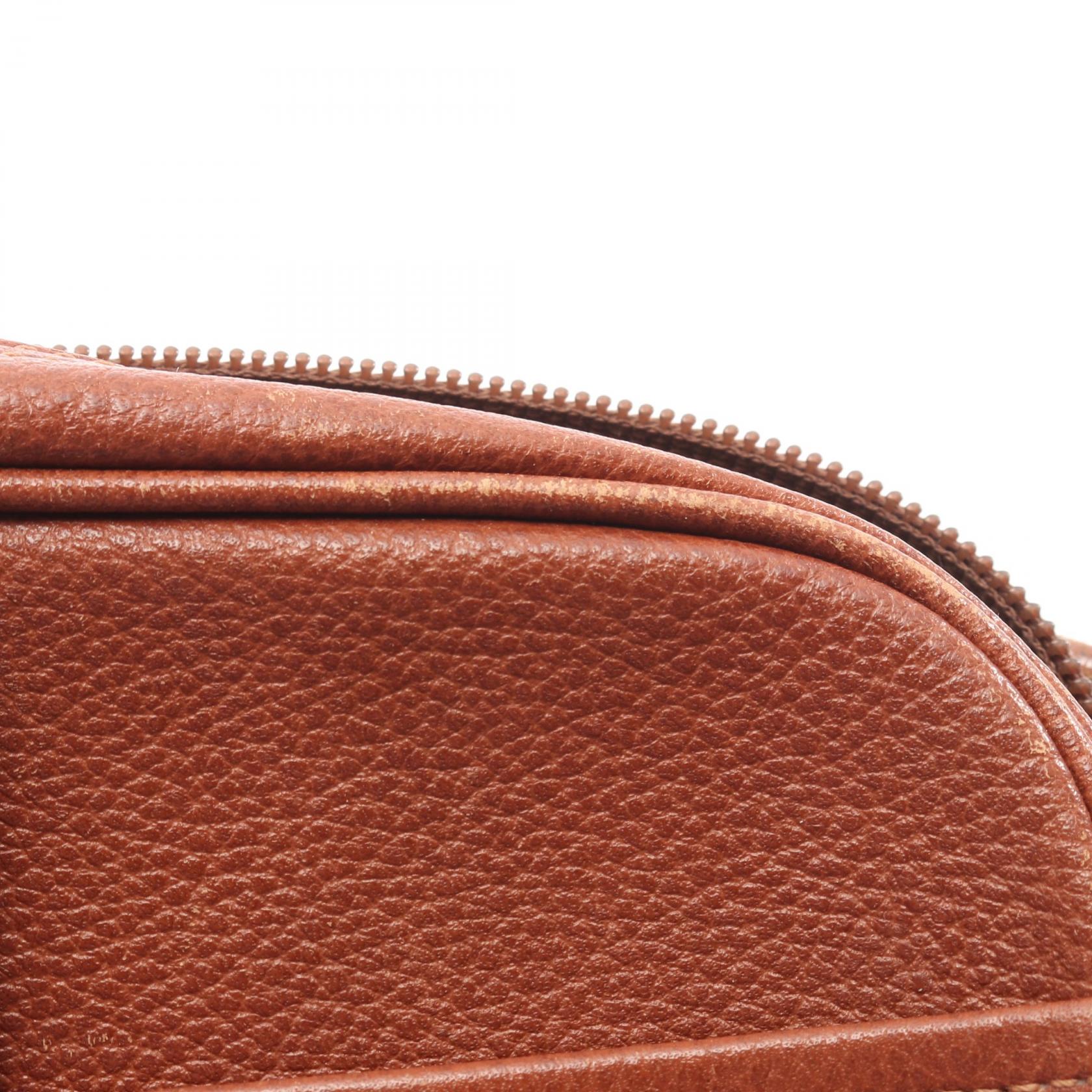 SAINT LAURENT PARIS Crossbody Shoulder Bag leather Brown Used