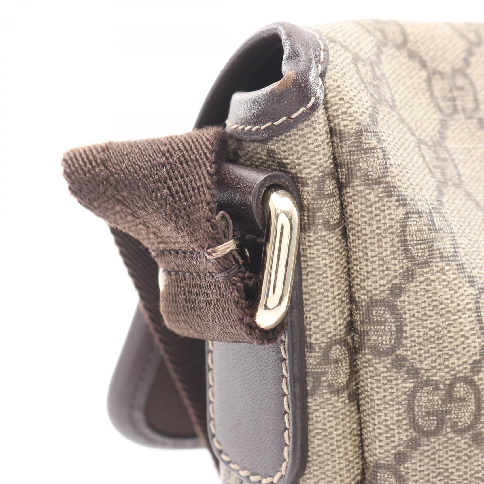 GUCCI GG Supreme Crossbody Shoulder Bag 223666 canvas leather