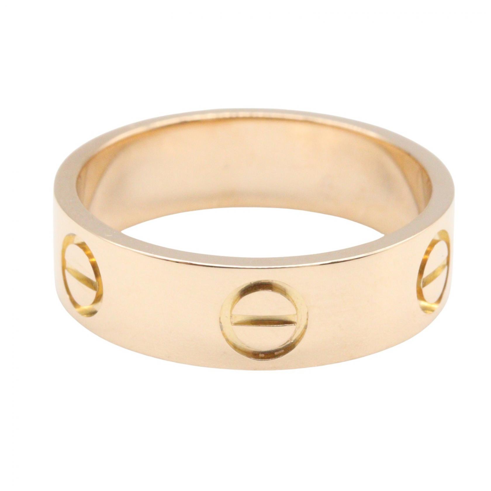 CARTIER Love Ring 18KPG Pink Rose Gold Used Unisex US size 6 #52