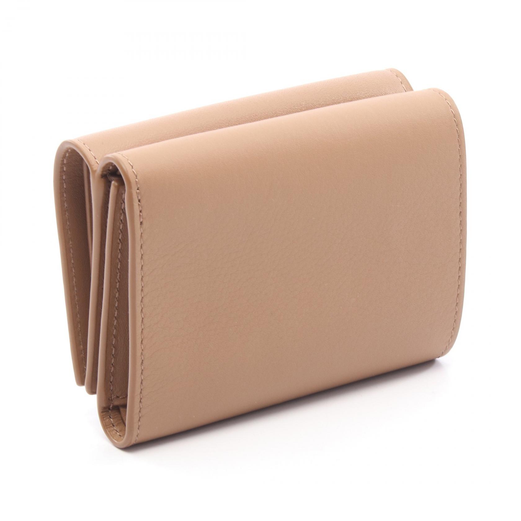 えりい LOEWE Futurist Cat Trifold Wallet C643TR2X54 leather Brown