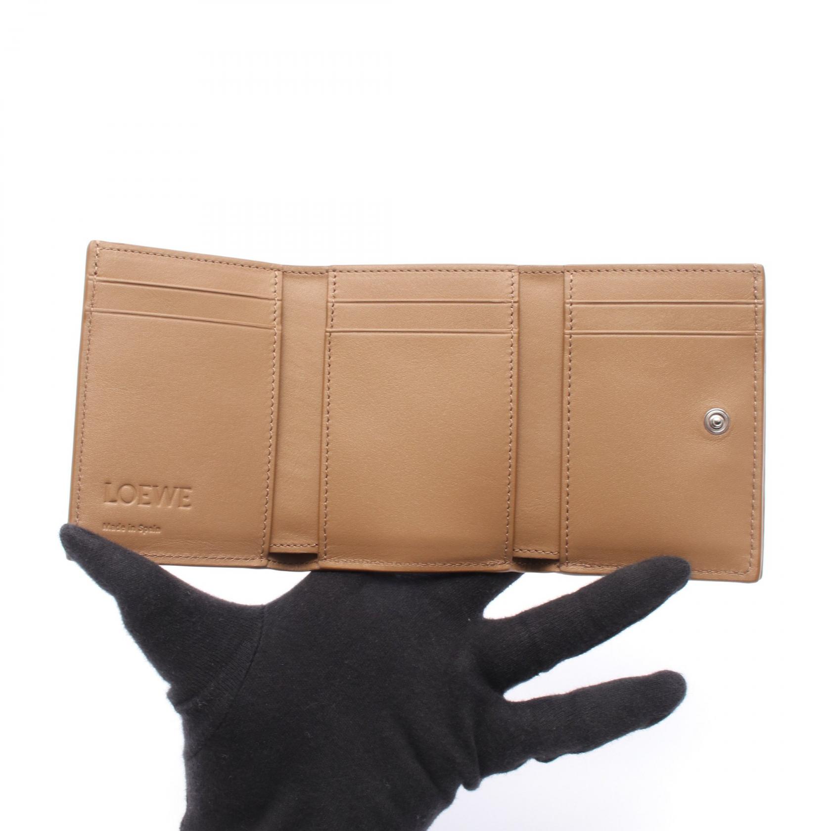LOEWE Futurist Cat Trifold Wallet C643TR2X54 leather Brown